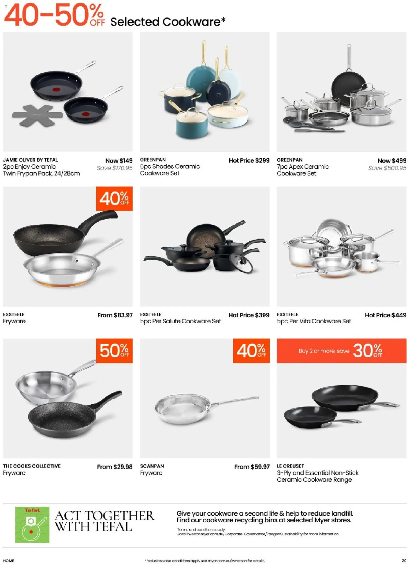 Myer catalogue - valid from 09/08/2026 | Page: 20 | Products: Cookware set, Cookware