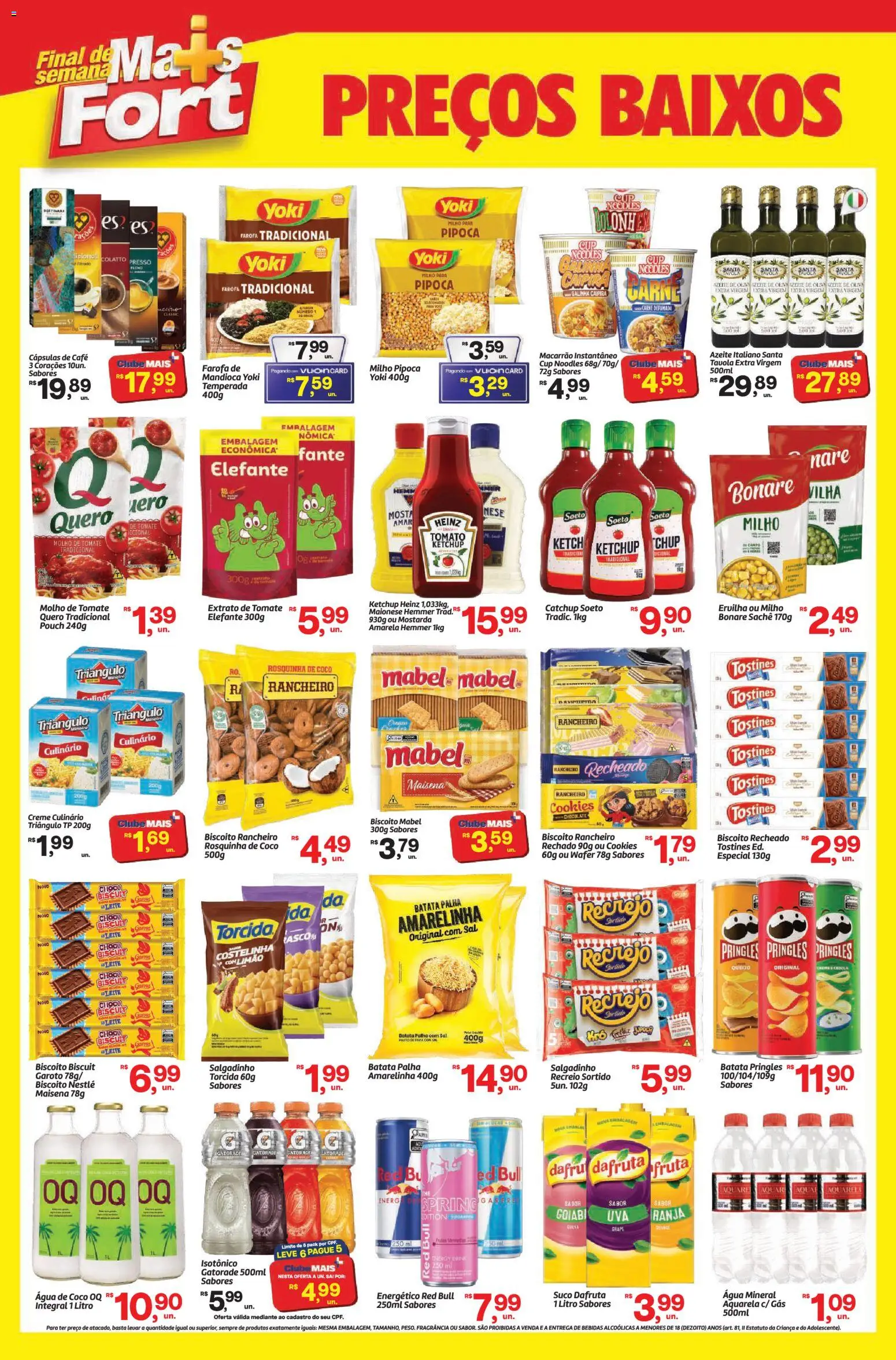 Fort Atacadista Folheto - válido de 19/09/2026 | Página: 2 | Produtos: Energético Red Bull, Tomate, Batata palha, Isotônico
