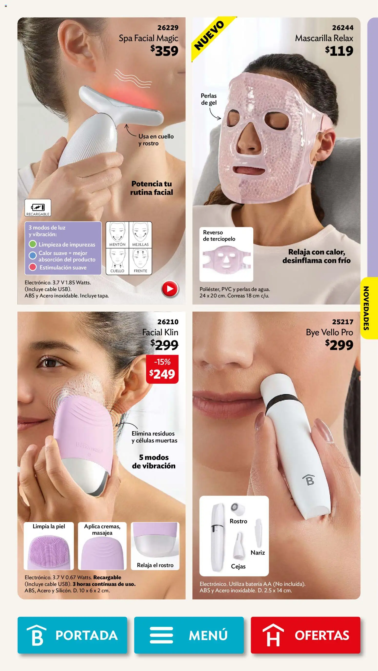 Nuevas ofertas de Betterware válidas en toda la República Mexicana desde el 29/06/2026. ¡Encuentra las mejores ofertas en Betterware campaña 7 2026! | Página: 71 | Productos: Cable, Batería, Mascarilla