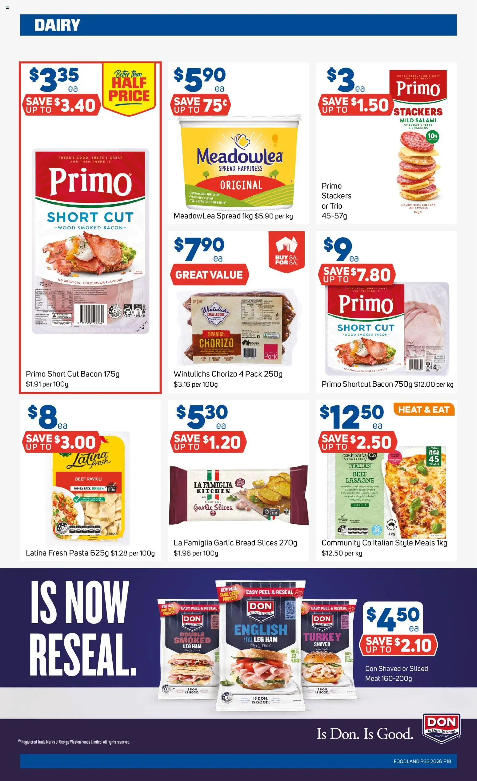 Foodland catalogue - valid from 12/08/2026 | Page: 18 | Products: Crackers, Pork, Garlic, Oven