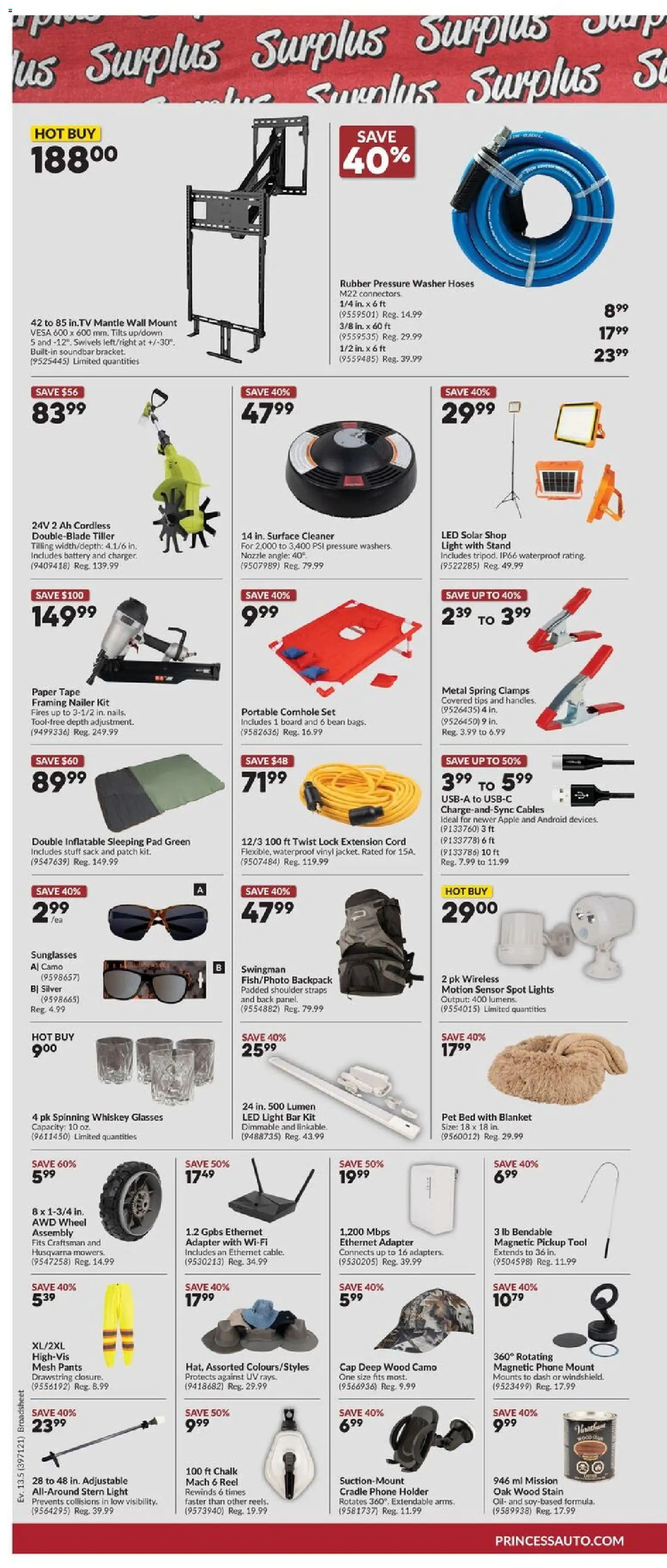 Princess Auto flyer valid from Jun 23, 2026 | Page: 8 | Products: Cap, Phone, Blanket, Pants