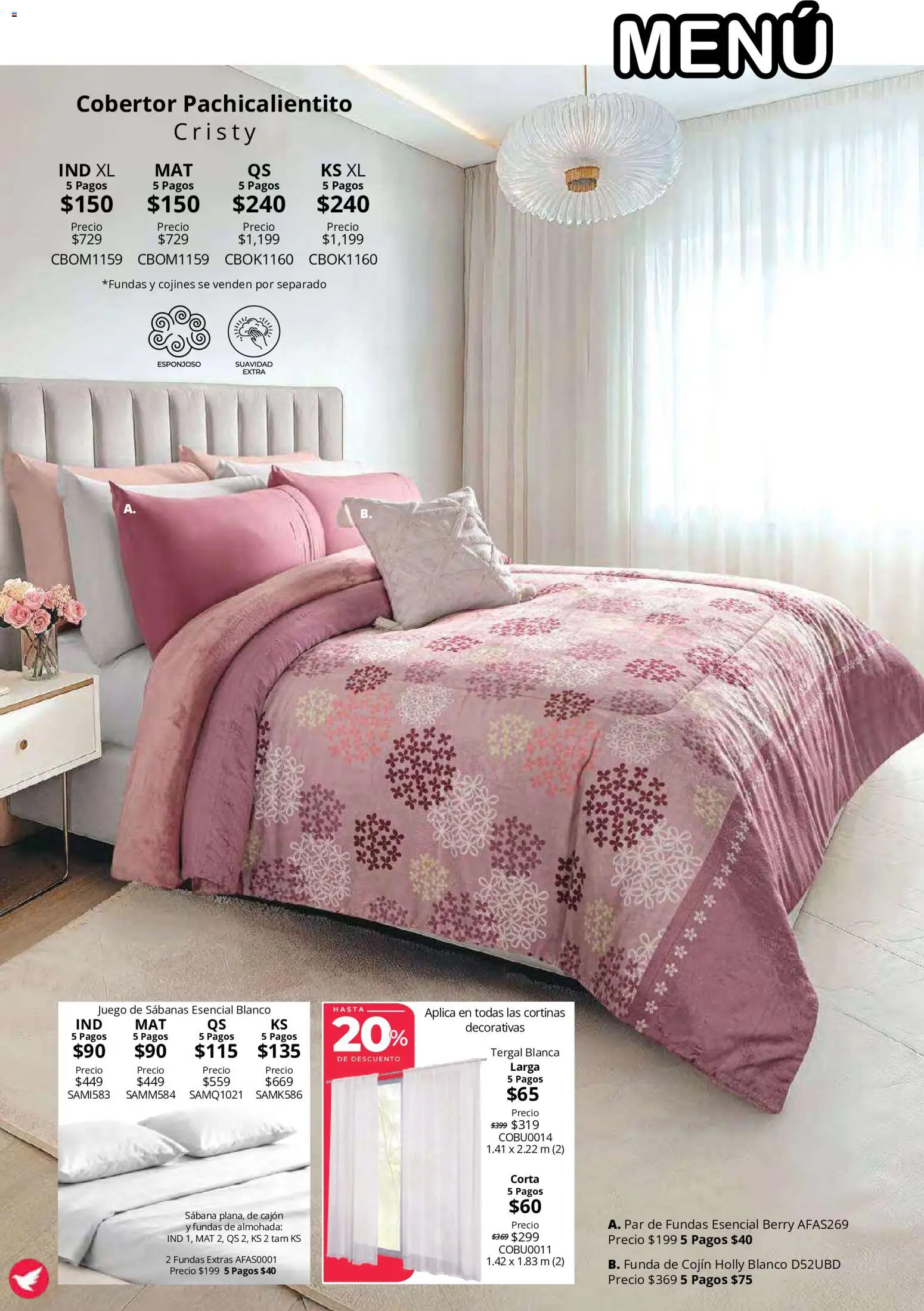 Nuevas ofertas de Colchas Concord válidas en toda la República Mexicana desde el 15/10/2026. ¡Encuentra las mejores ofertas en Colchas Concord catálogo Colección Cobertor Calor de Hogar! | Página: 22