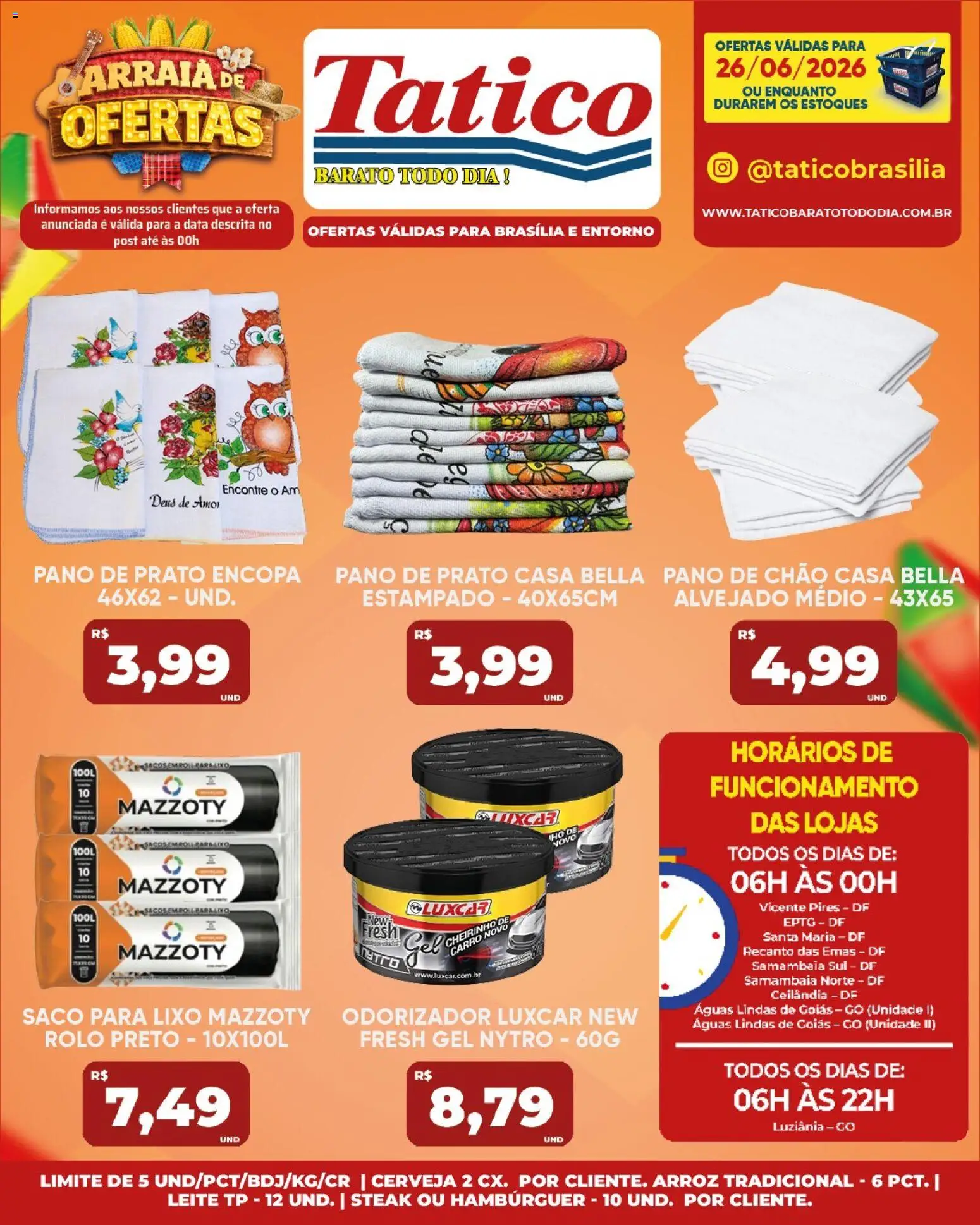 Tatico Folheto - válido de 26/06/2026 | Página: 21 | Produtos: Rolo, Cerveja, Arroz, Hambúrguer