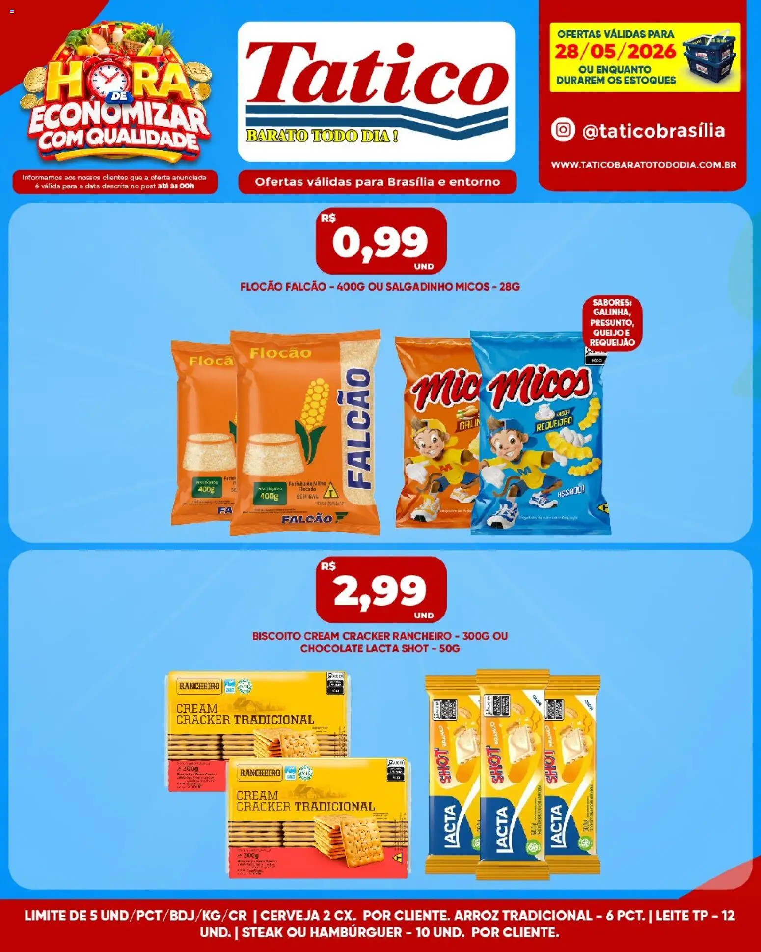 Tatico Folheto - válido de 29.05.2026 | Página: 25 | Produtos: Leite, Chocolate, Hambúrguer, Sal