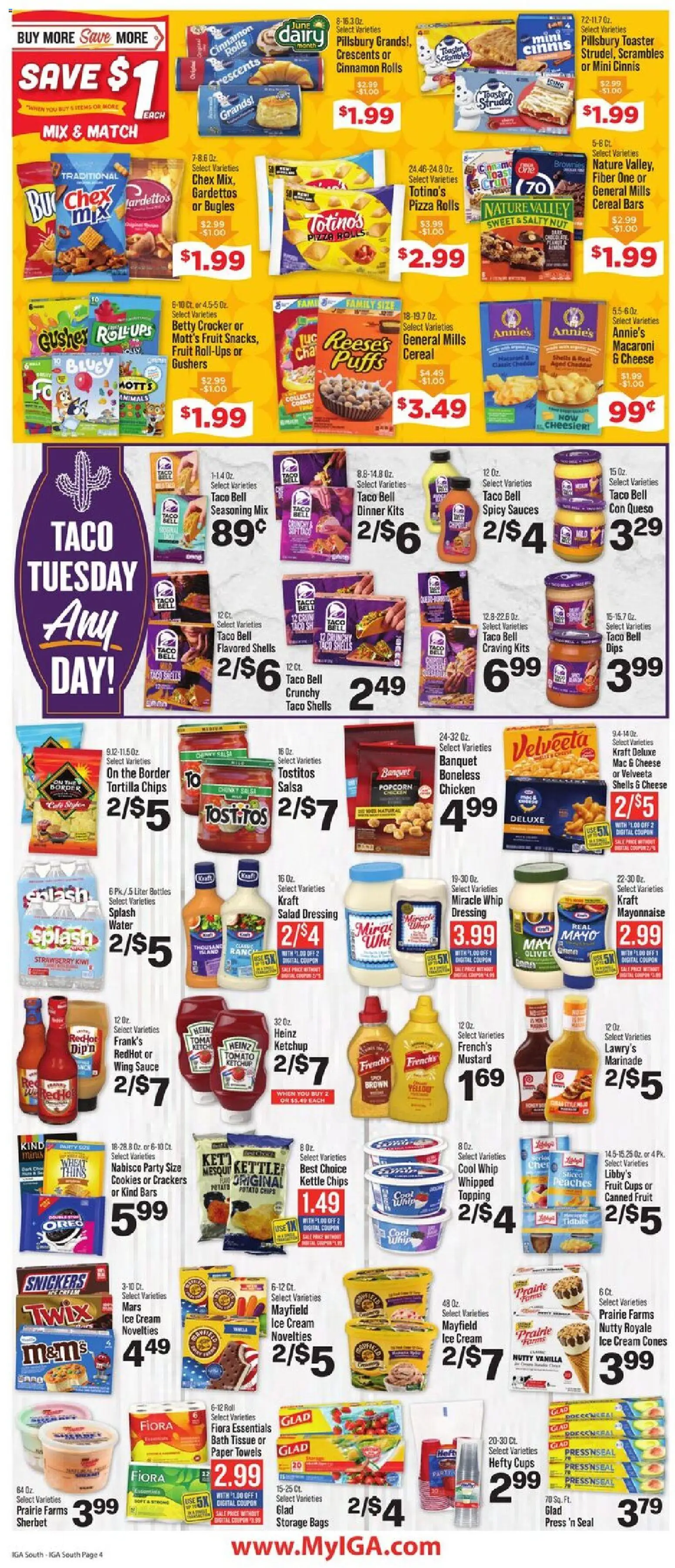 IGA Weekly Ad - valid from 06/24/2026 | Page: 5 | Products: Toaster, Peaches, Cheese, Cookies