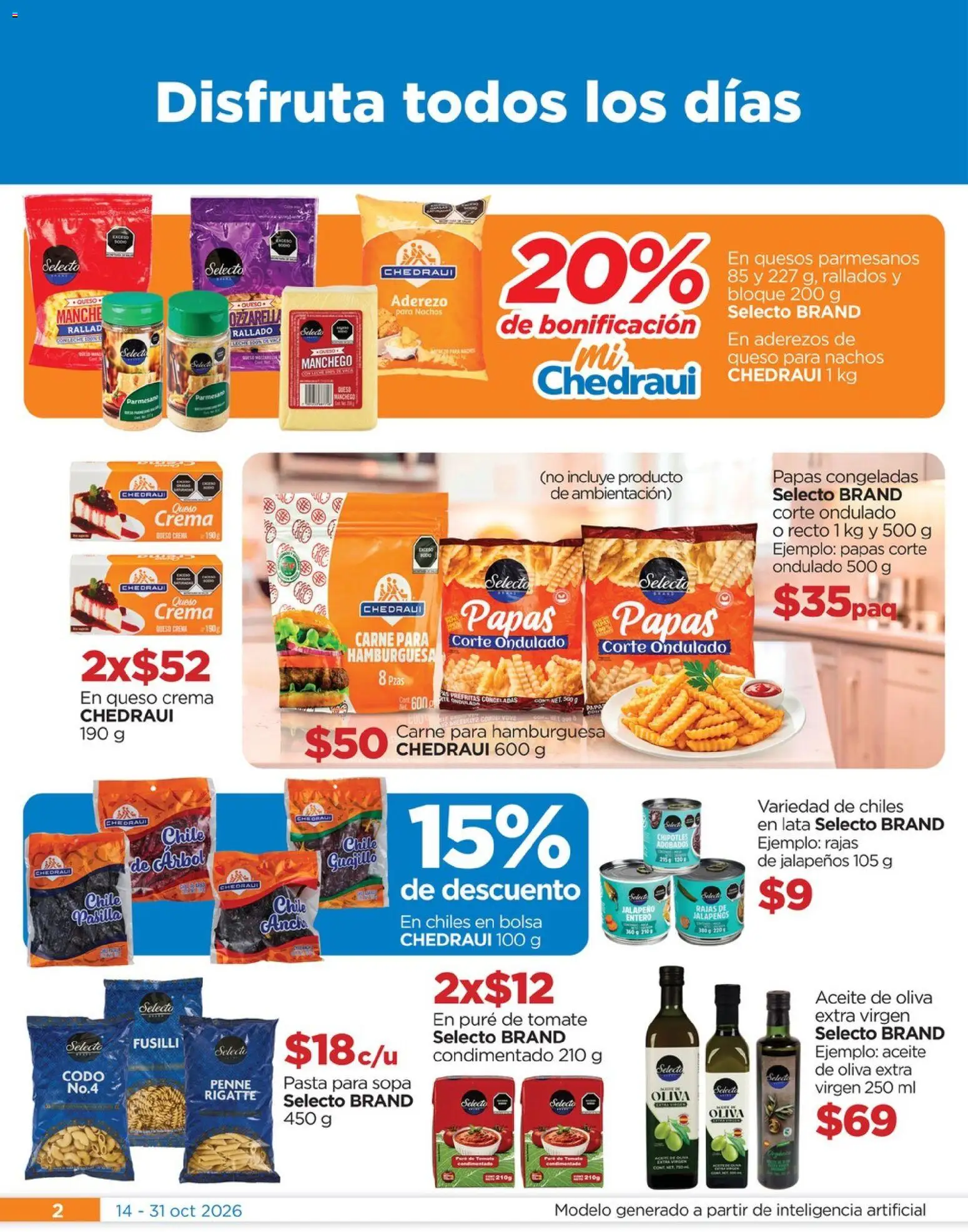 Nuevas ofertas de Chedraui válidas en toda la República Mexicana desde el 14/10/2026. ¡Encuentra las mejores ofertas en Chedraui folleto Nuestras marcas propias calidad y variedad que cuesta menos! | Página: 2