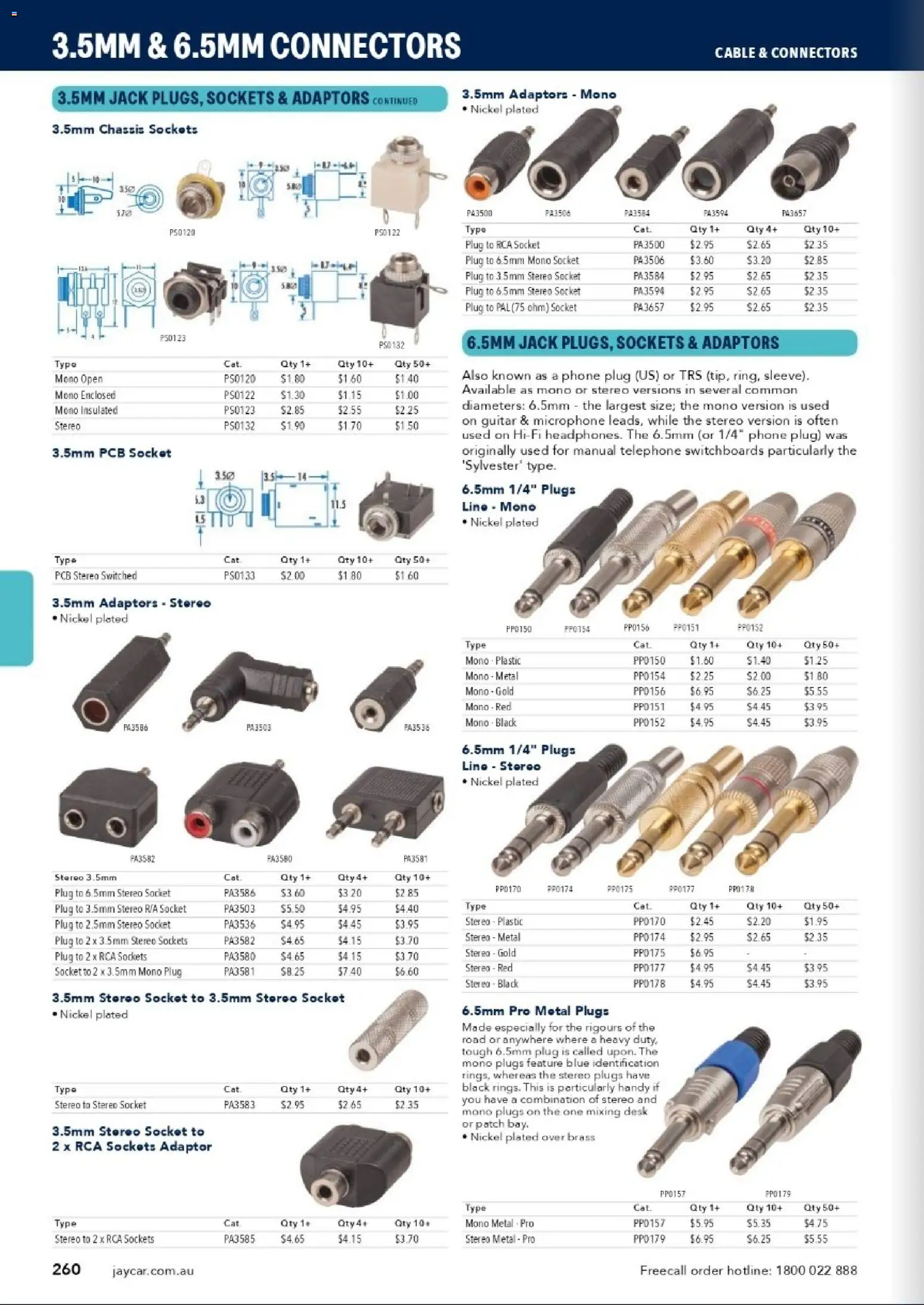 Jaycar catalogue - valid from 31/08/2026 | Page: 258 | Products: Desk, Adaptor, Cable, Stereo