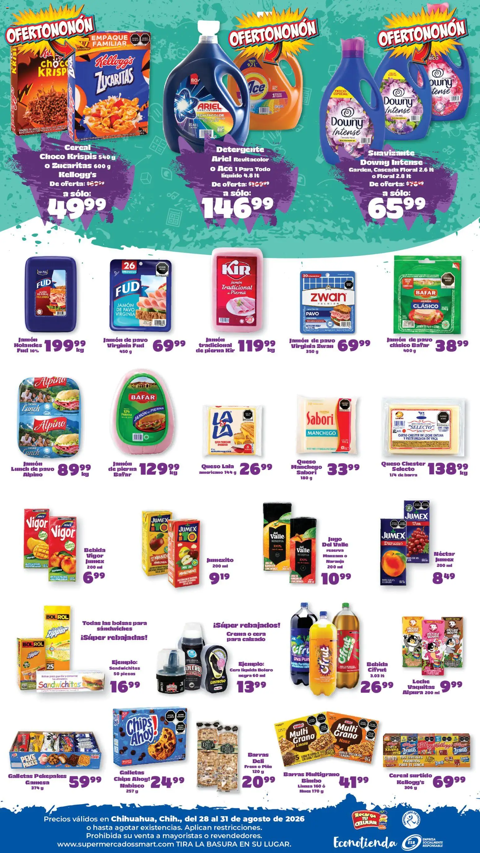 Nuevas ofertas de S-Mart válidas en toda la República Mexicana desde el 28/08/2026. ¡Encuentra las mejores ofertas en S-Mart folleto Ofertas de feria Chihuahua! | Página: 2 | Productos: Fresa, Mango, Manzanas, Barra