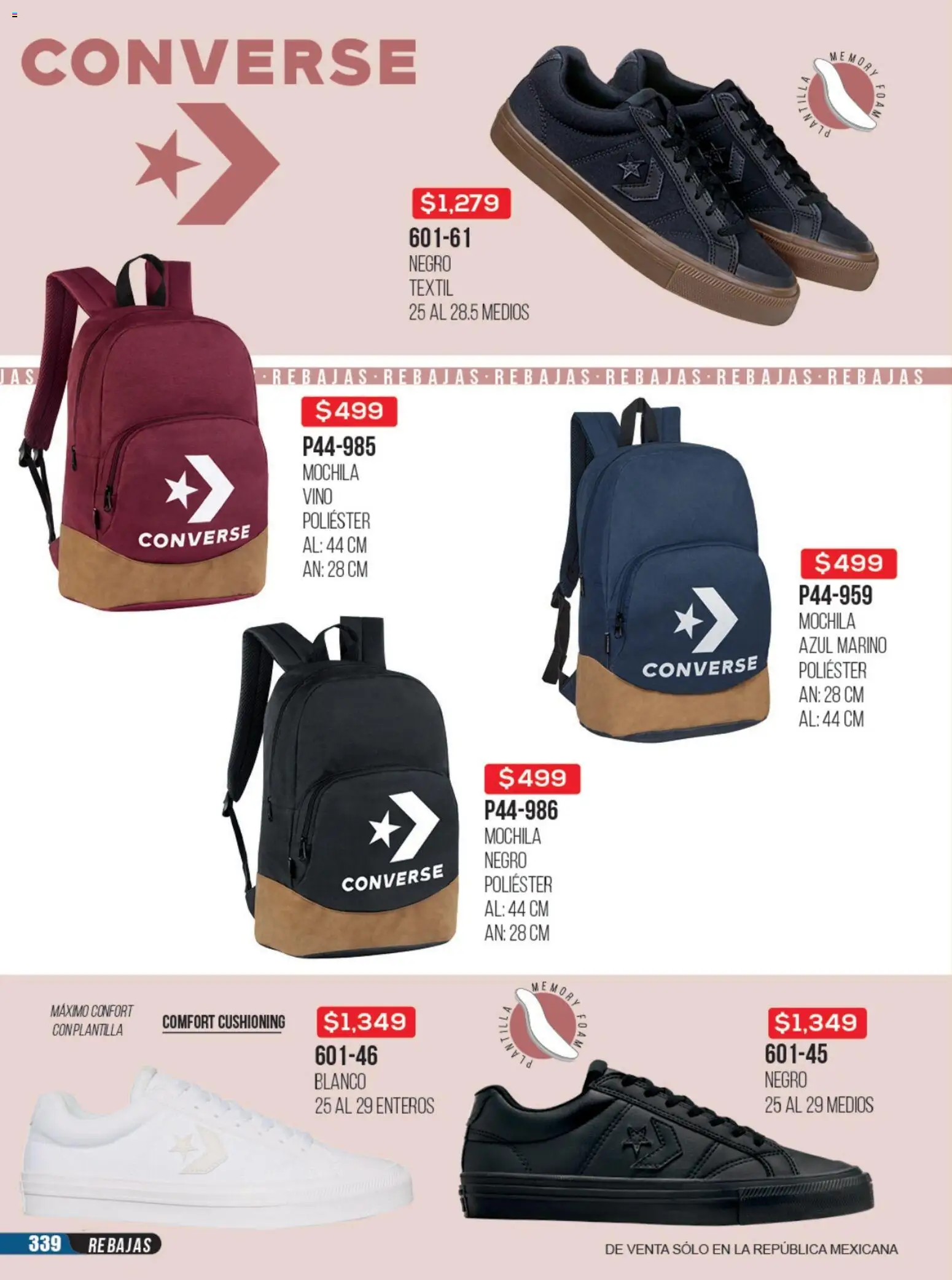 Nuevas ofertas de Cklass válidas en toda la República Mexicana desde el 23/06/2026. ¡Encuentra las mejores ofertas en Cklass catálogo Rebajas sobre rebajas calzado! | Página: 340 | Productos: Mochila, Vino