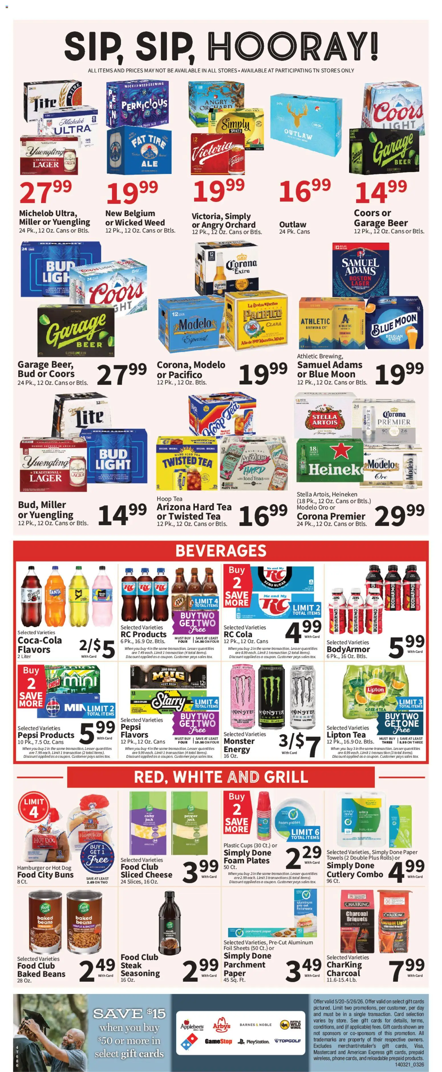 Food City Weekly Ad - valid from 22.05.2026 | Page: 6 | Products: Green Tea, Sugar, Pepper, Grill