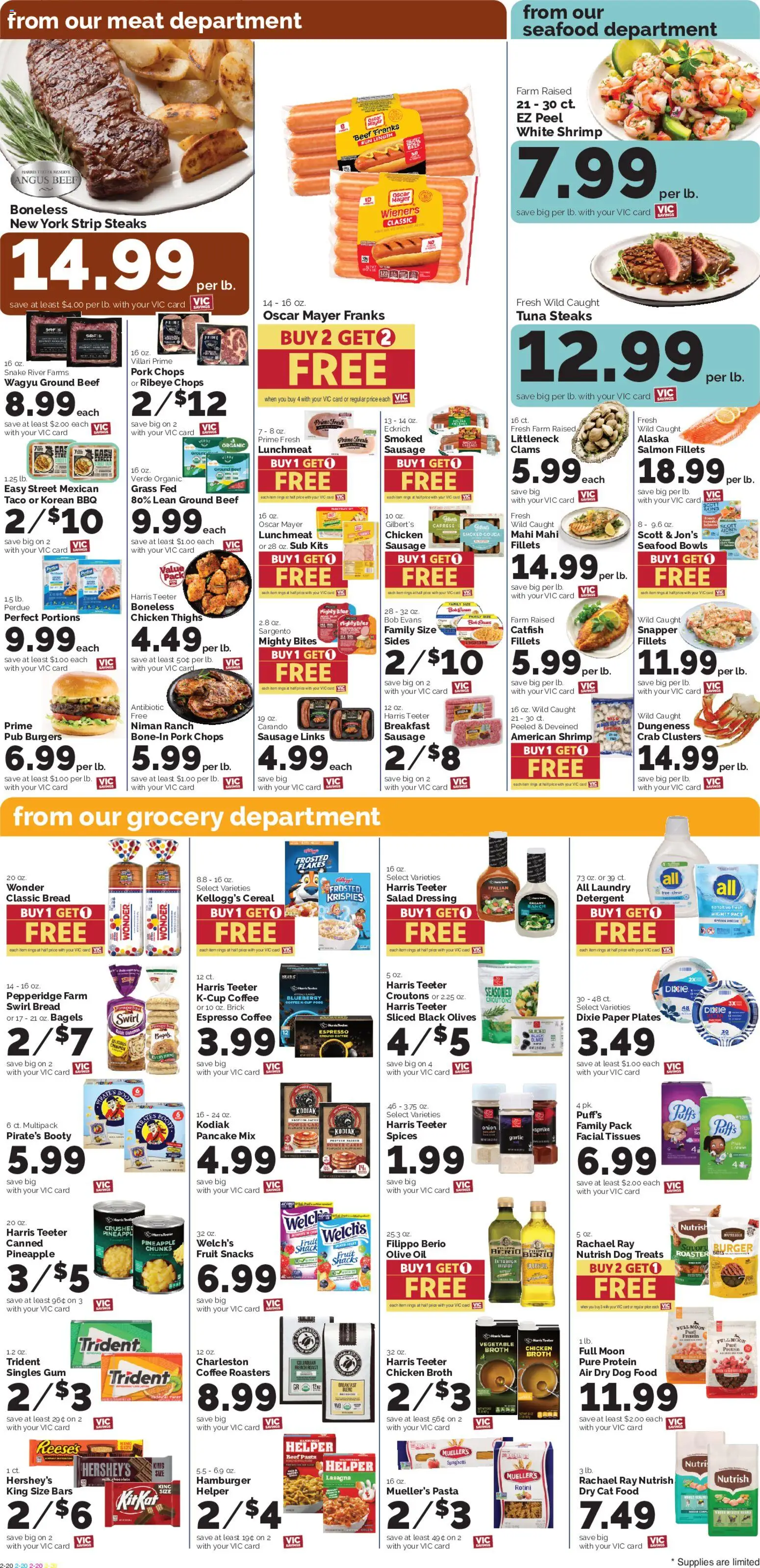 Harris Teeter Weekly Ad - NC - valid from 08/12/2026 | Page: 5 | Products: Dog Food, Protein, Lasagna, Paper plates