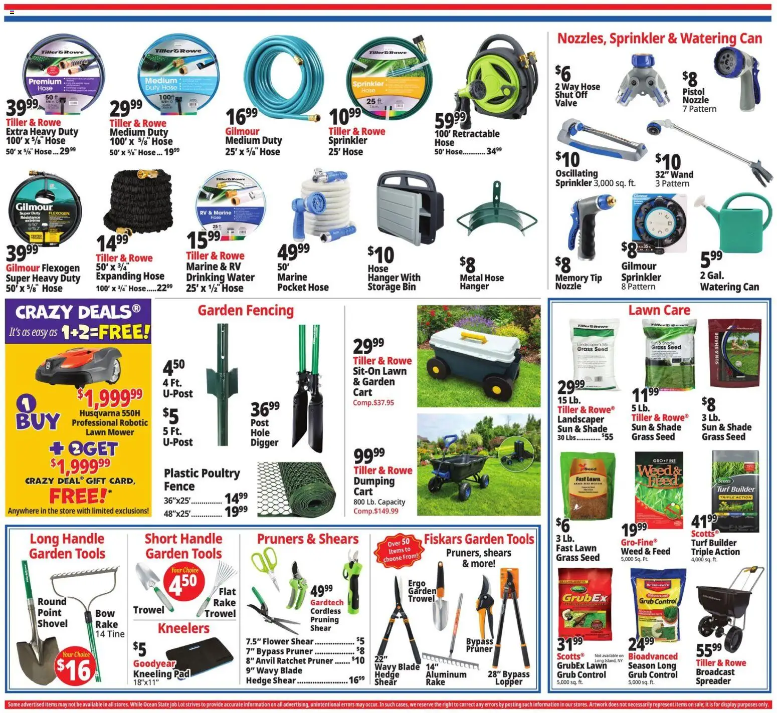 Ocean State Job Lot Weekly Ad - MA - valid from 06/25/2026 | Page: 9 | Products: Pruner, Rake, Digger, Poultry