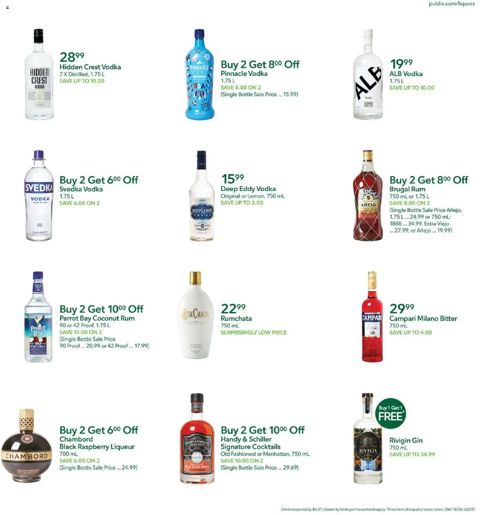 Publix Liquors - valid from 18.06.2026 | Page: 3 | Products: Gin, Vodka, Raspberry