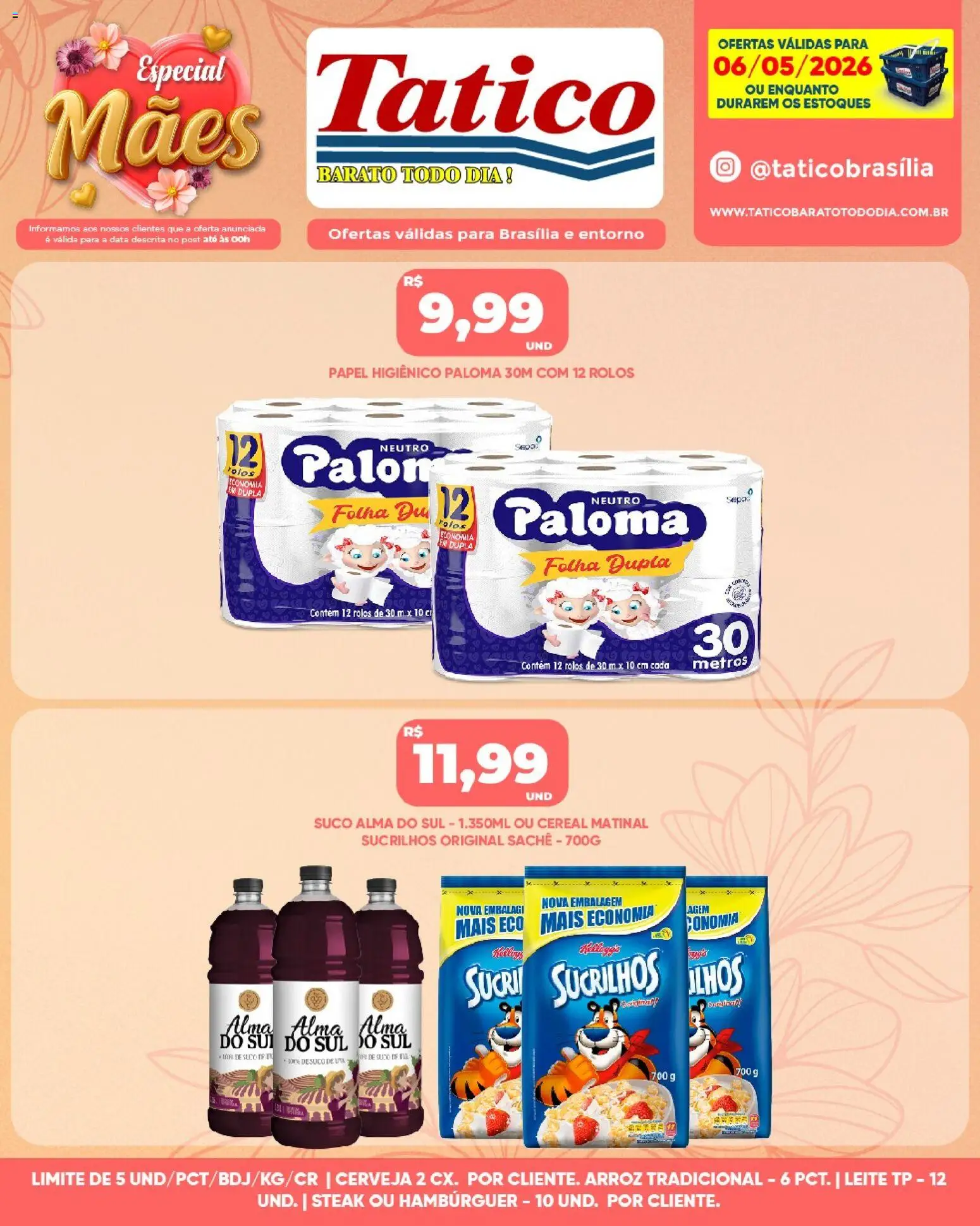 Tatico Folheto - válido de 07.05.2026 | Página: 40 | Produtos: Leite, Suco, Cerveja, Arroz