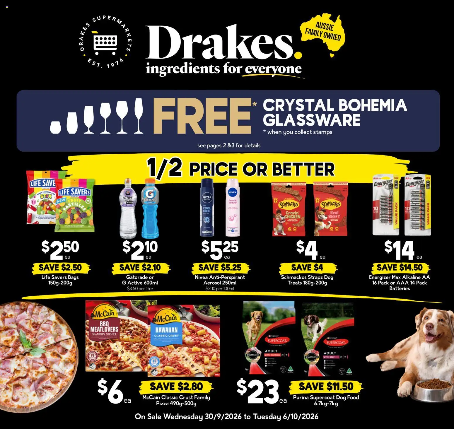 Drakes catalogue - valid from 30/09/2026 | Page: 20 | Products: Ingredients, Pizza, Glassware, Batteries