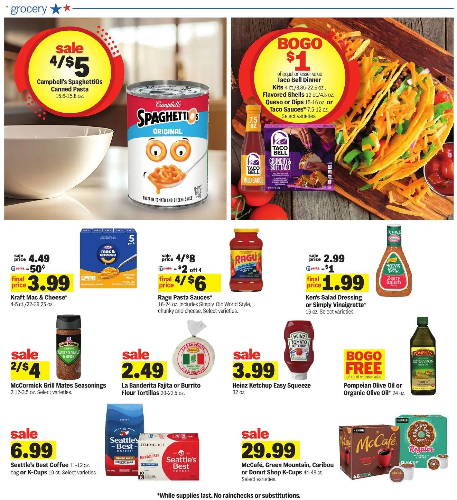 Meijer Weekly Ad - valid from 08/05/2026 | Page: 9 | Products: Cheese, Oil, Pasta, Bag