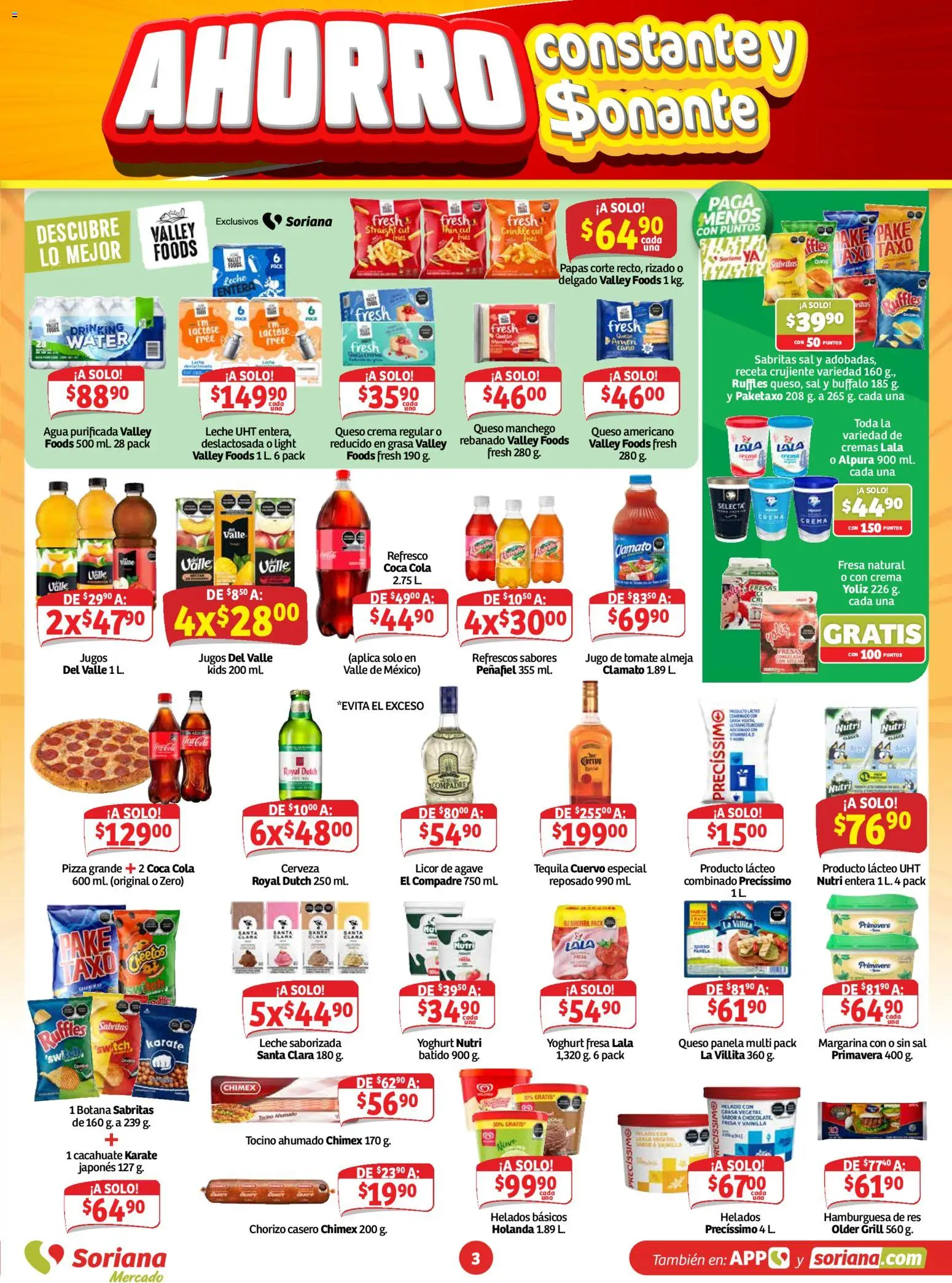 Nuevas ofertas de Soriana válidas en toda la República Mexicana desde el 16/10/2026. ¡Encuentra las mejores ofertas en Soriana folleto Ahorro constante y sonante Mercado! | Página: 3