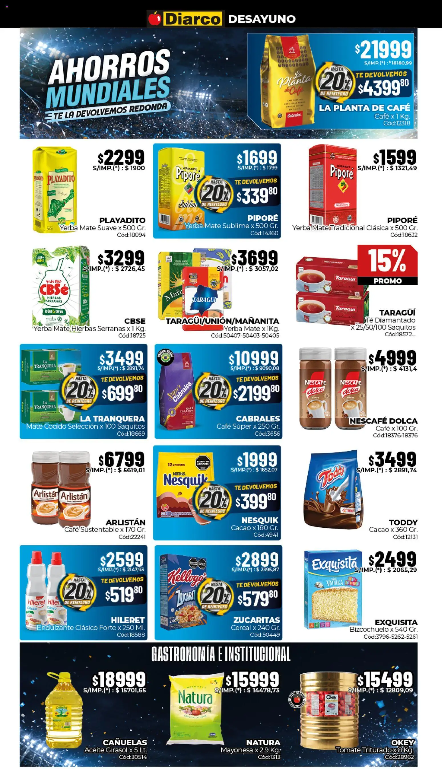 Diarco ofertas │ válido desde el 08.06.2026 | Página: 4 | Productos: Mate, Aceite, Mayonesa, Café