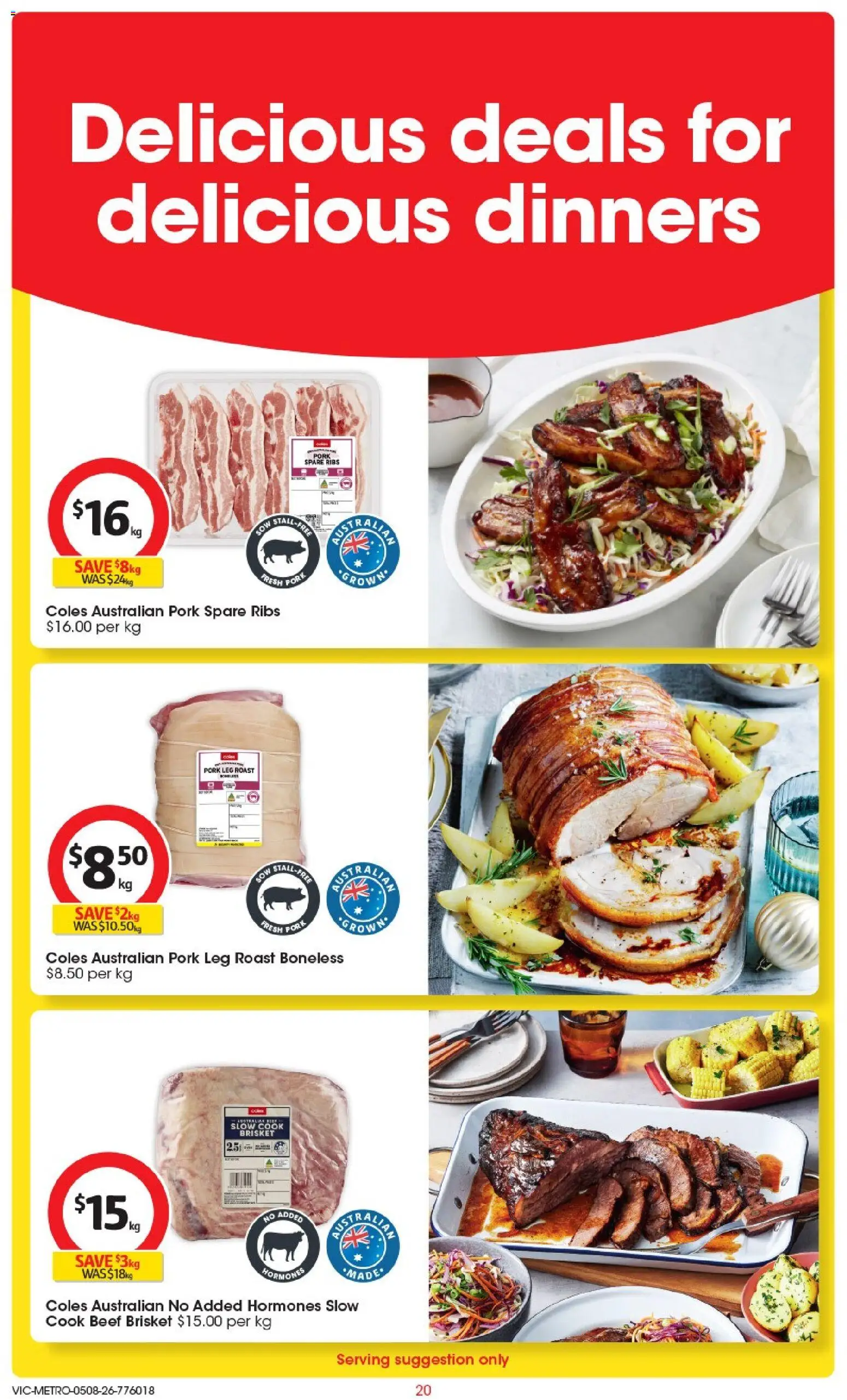 Coles catalogue - valid from 05/08/2026 | Page: 20 | Products: Pork, Beef