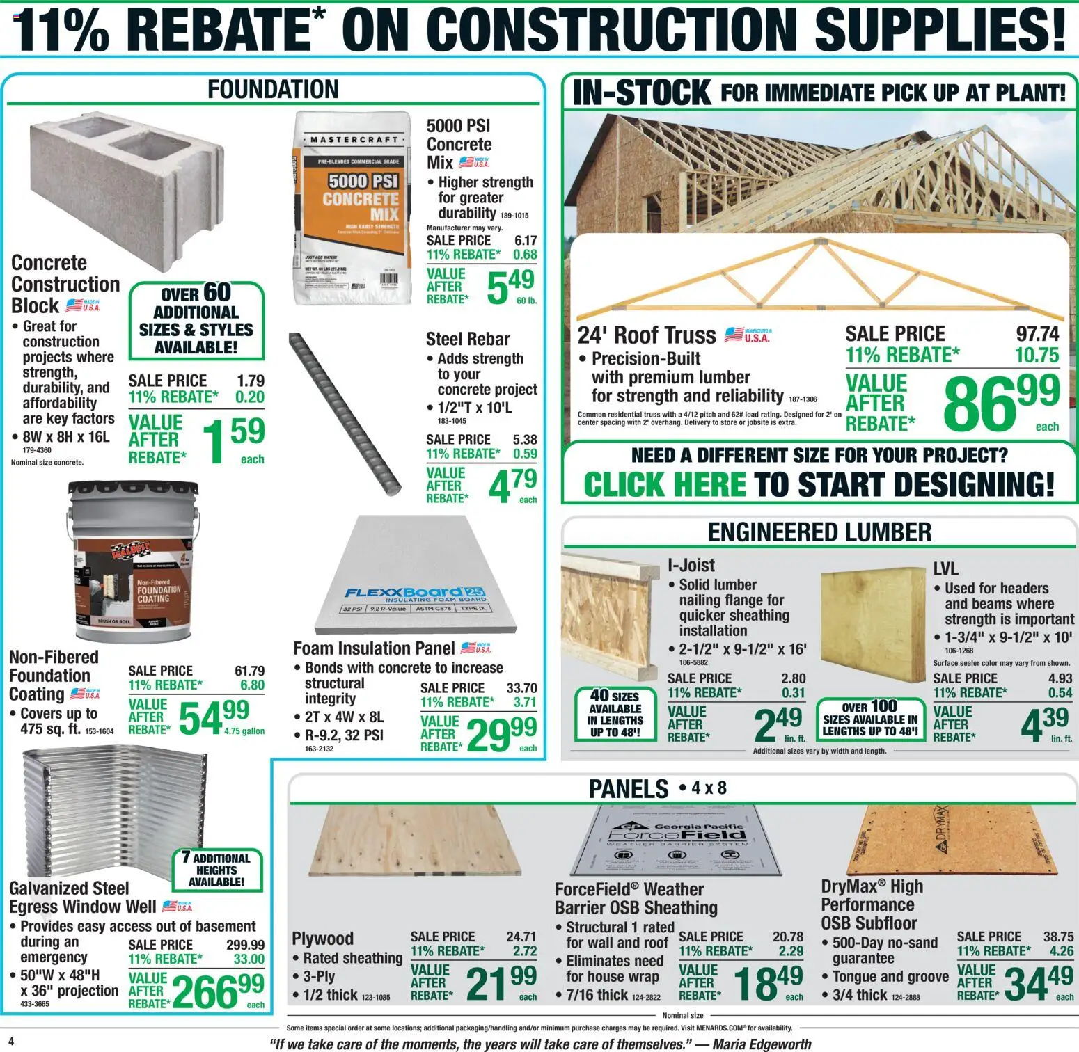 Menards Weekly Ad - valid from 09/10/2026 | Page: 5 | Products: Foundation, Brush, Water, Foam