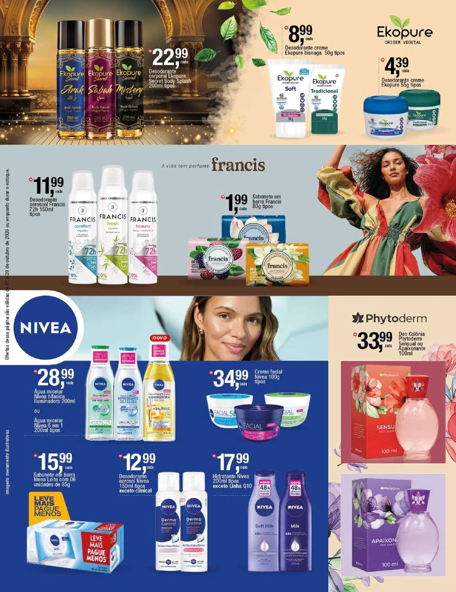 Frangolândia Folheto - válido de 01/10/2026 | Página: 4 | Produtos: Desodorante, Leite, Água, Algodão