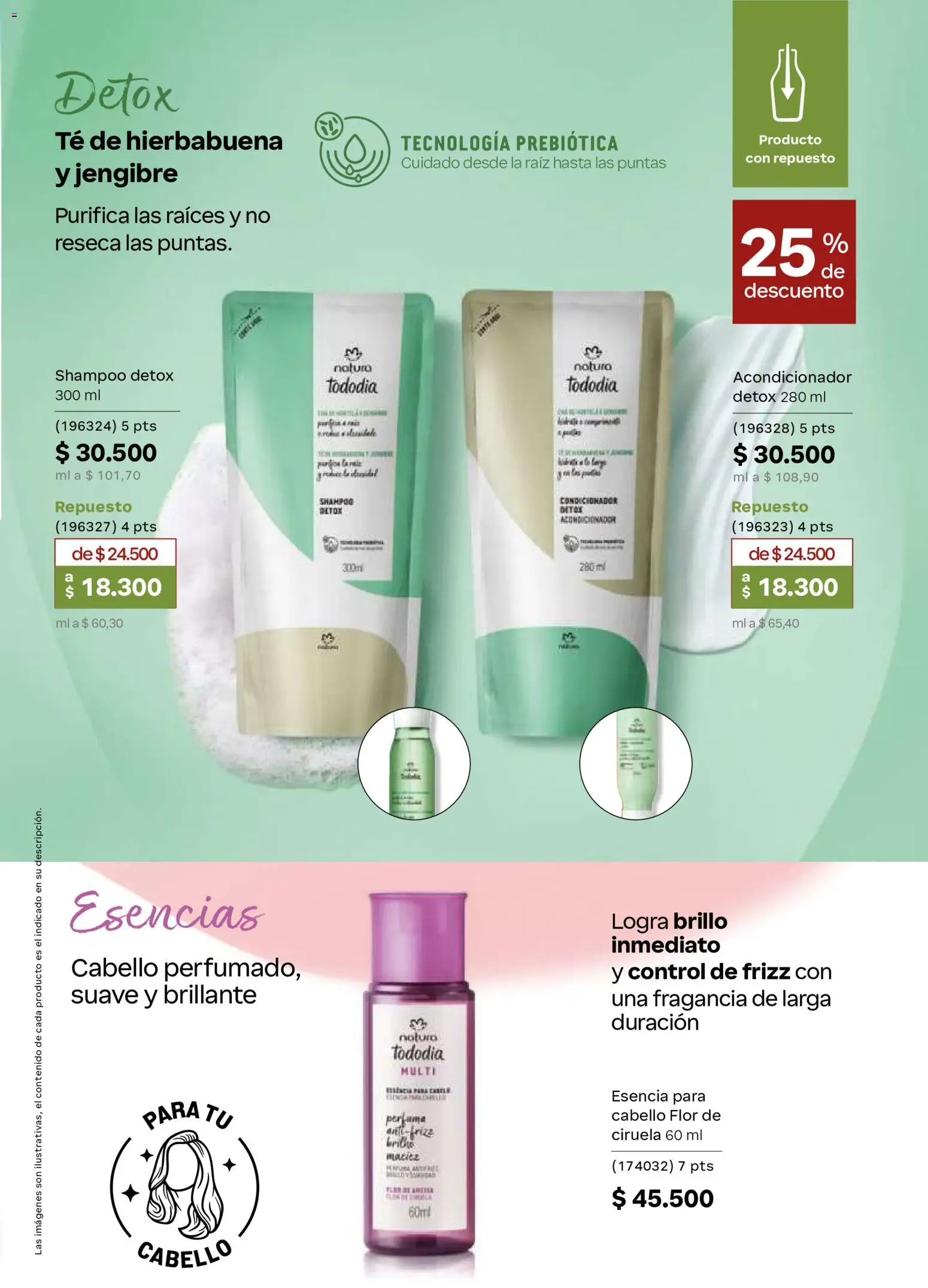 Natura revista - valida desde el 02/09/2026 | Página: 162 | Productos: Esencias, Jengibre, Shampoo, Acondicionador
