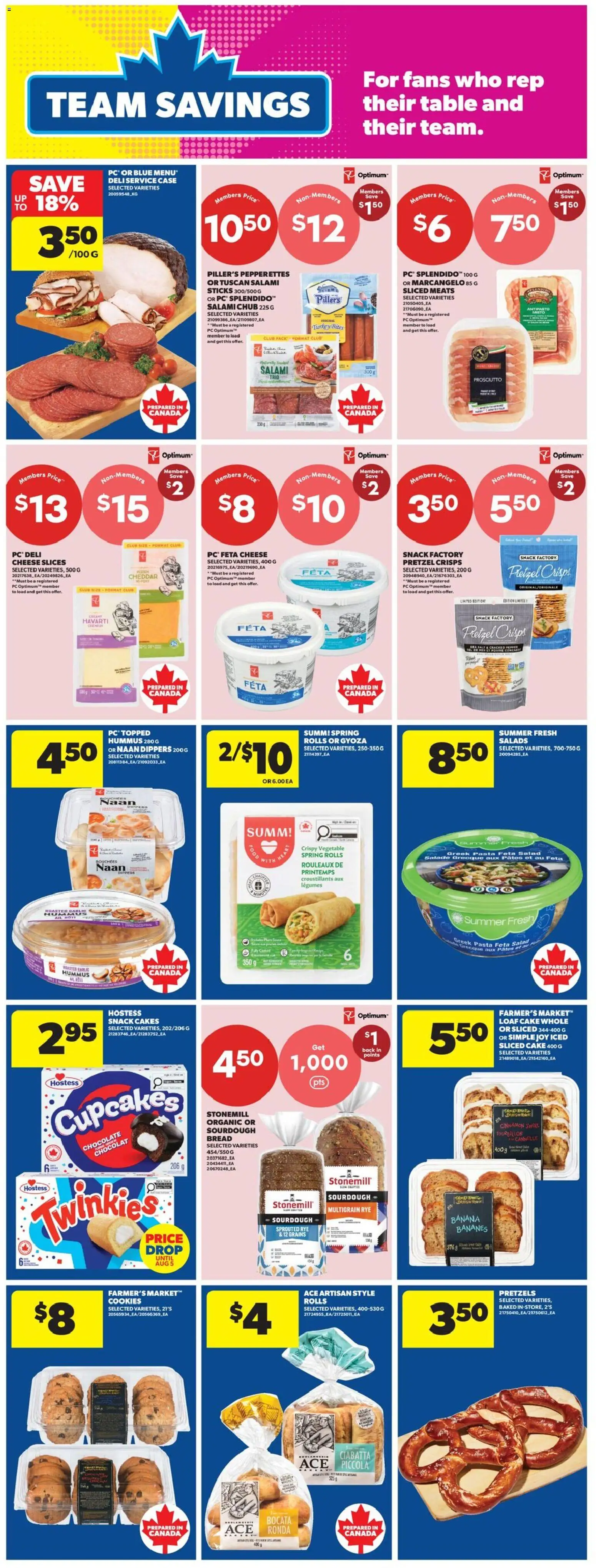 Real Canadian Superstore flyer valid from Jul 16, 2026 | Page: 15 | Products: Salad, Case, Table, Bread