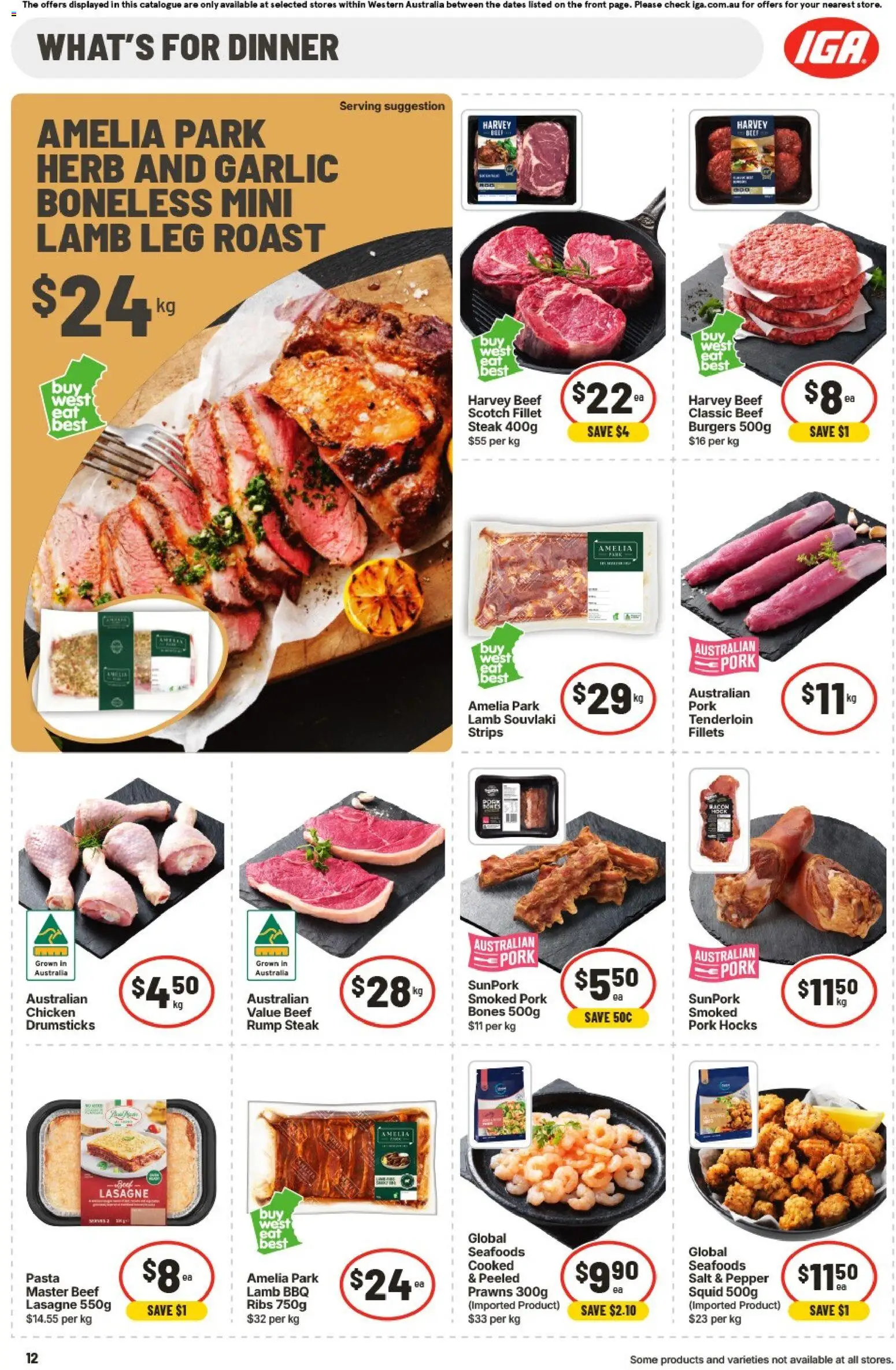 IGA catalogue - valid from 12/08/2026 | Page: 13 | Products: Burgers, Pasta, Garlic, Fillet