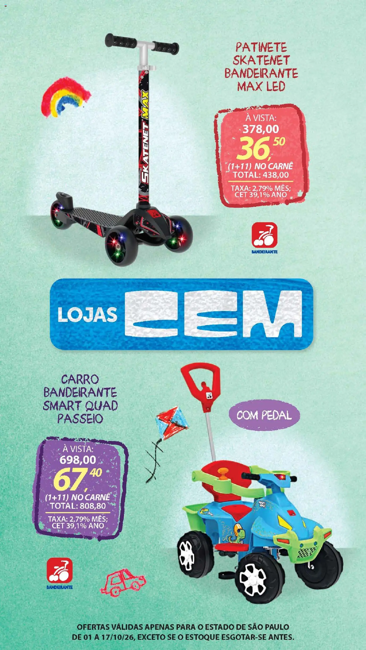 Lojas Cem Folheto - válido de 01/10/2026 | Página: 9 | Produtos: Carne