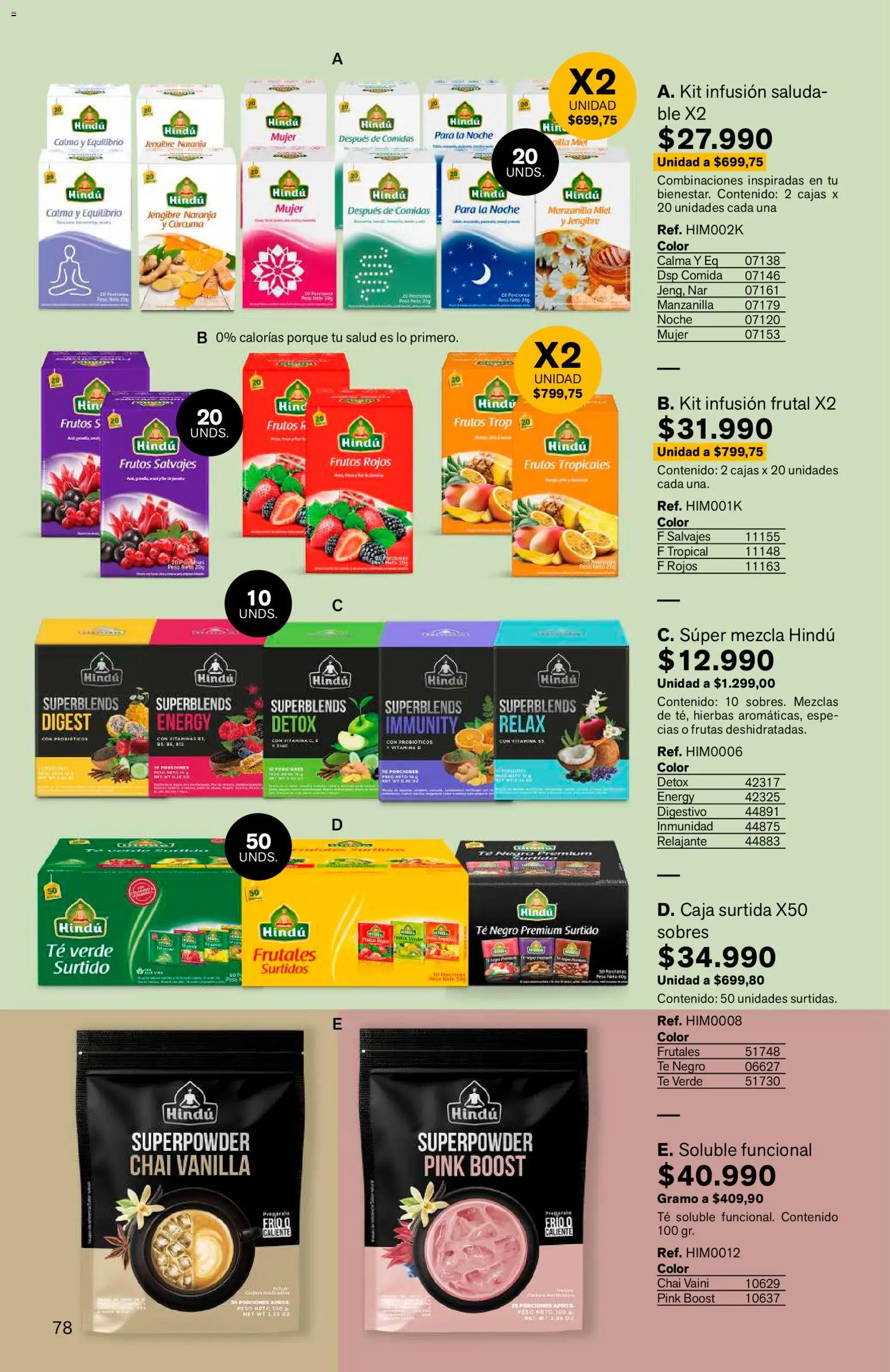 Leonisa revista - valida desde el 15/07/2026 | Página: 78 | Productos: Té, Champaña, Pure de Tomate, Curcuma