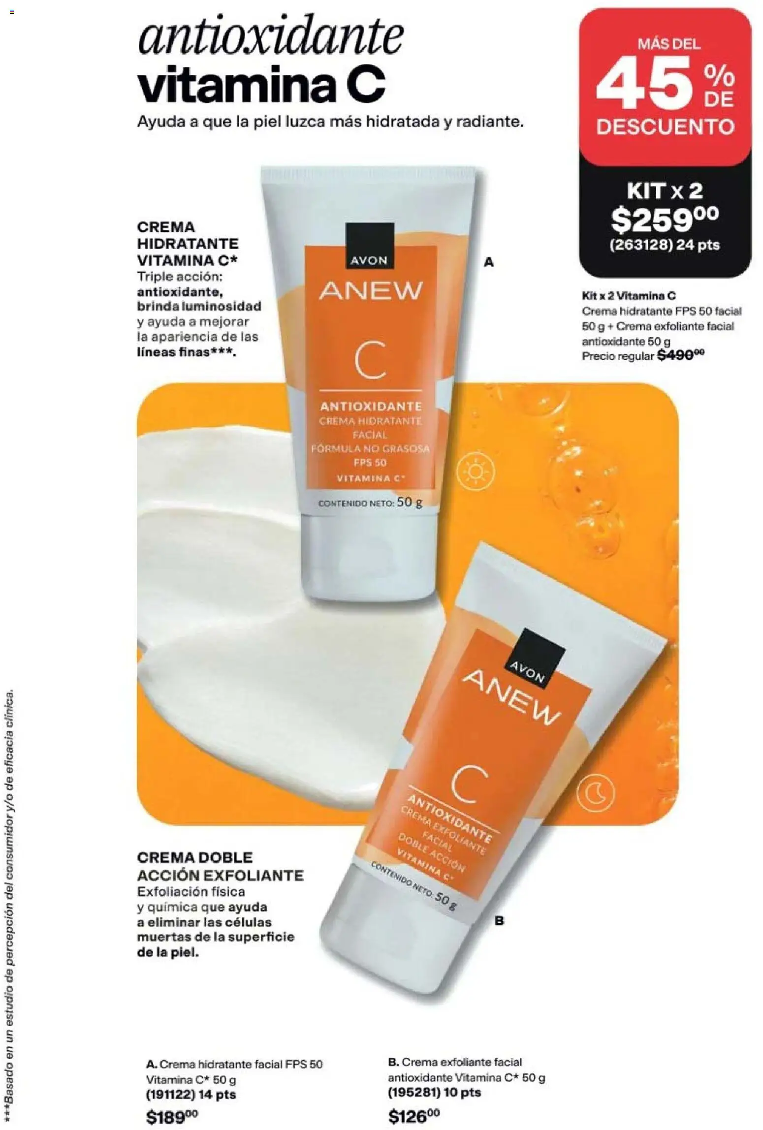 Nuevas ofertas de AVON válidas en toda la República Mexicana desde el 20/08/2026. ¡Encuentra las mejores ofertas en AVON campaña 12 2026! | Página: 109 | Productos: Crema, Exfoliante facial
