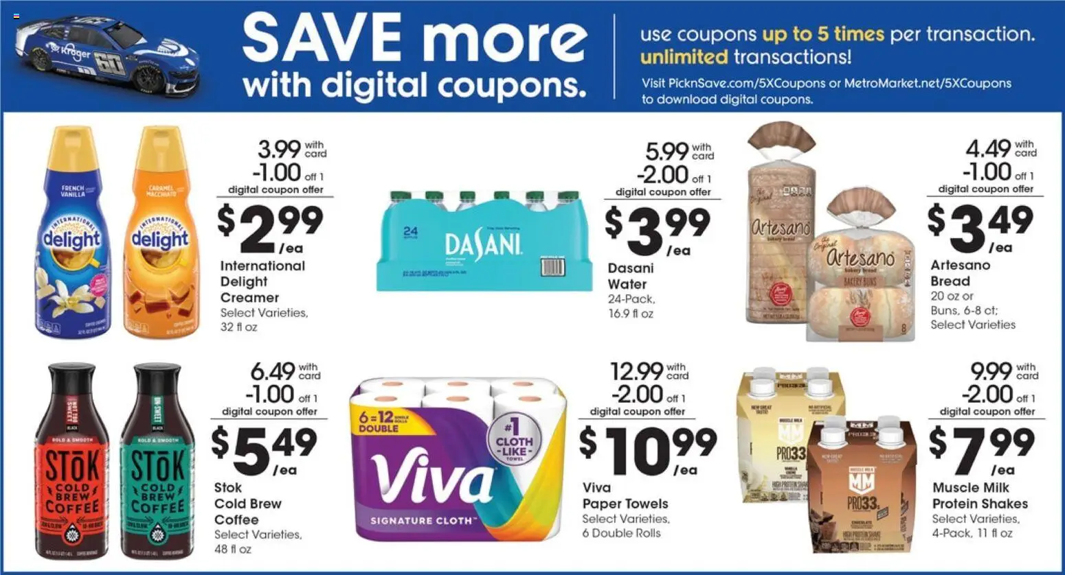 Pick ‘n Save Weekly Ad - valid from 09/09/2026 | Page: 10 | Products: Bread, Coffee, Paper towels, Vanilla