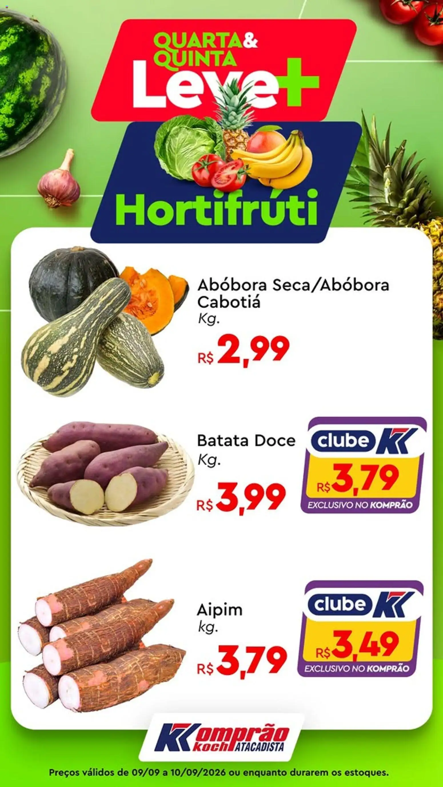 Komprao Atacadista Folheto - válido de 09/09/2026 | Página: 6 | Produtos: Abóbora, Aipim, Doce, Batata