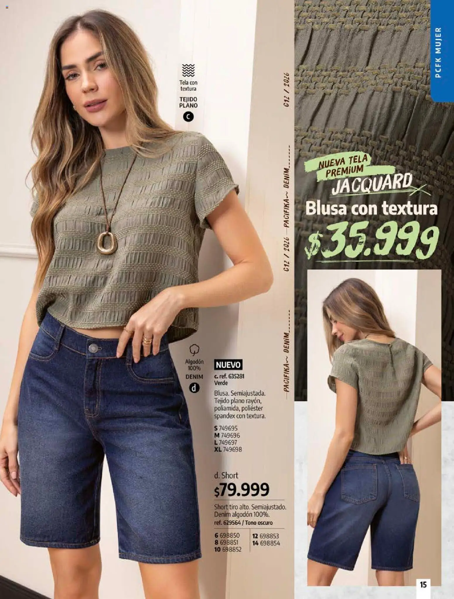 Pacifika revista - valida desde el 12/07/2026 | Página: 15 | Productos: Algodón, Short, Blusa