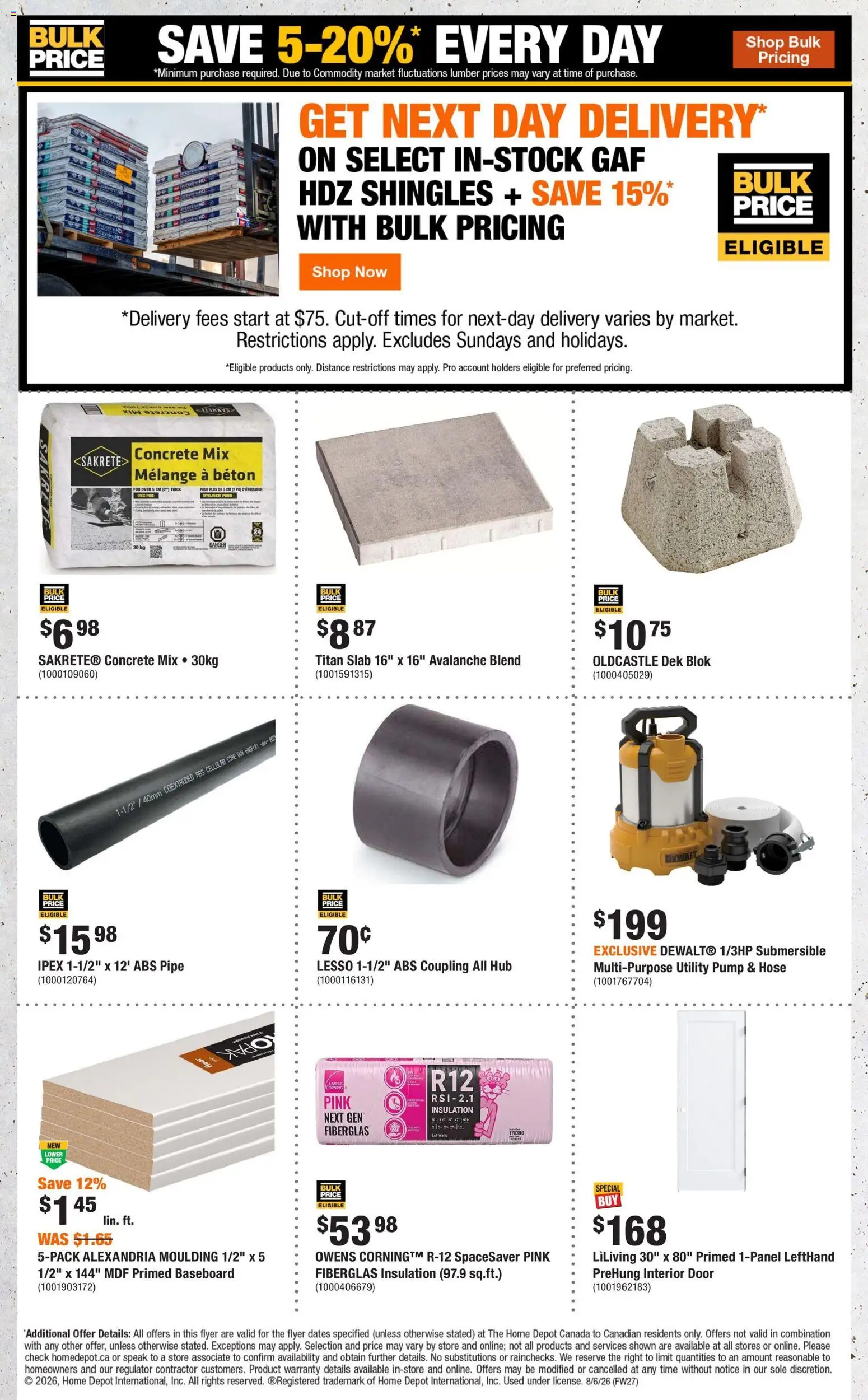 Home Depot flyer valid from Aug 6, 2026 | Page: 7