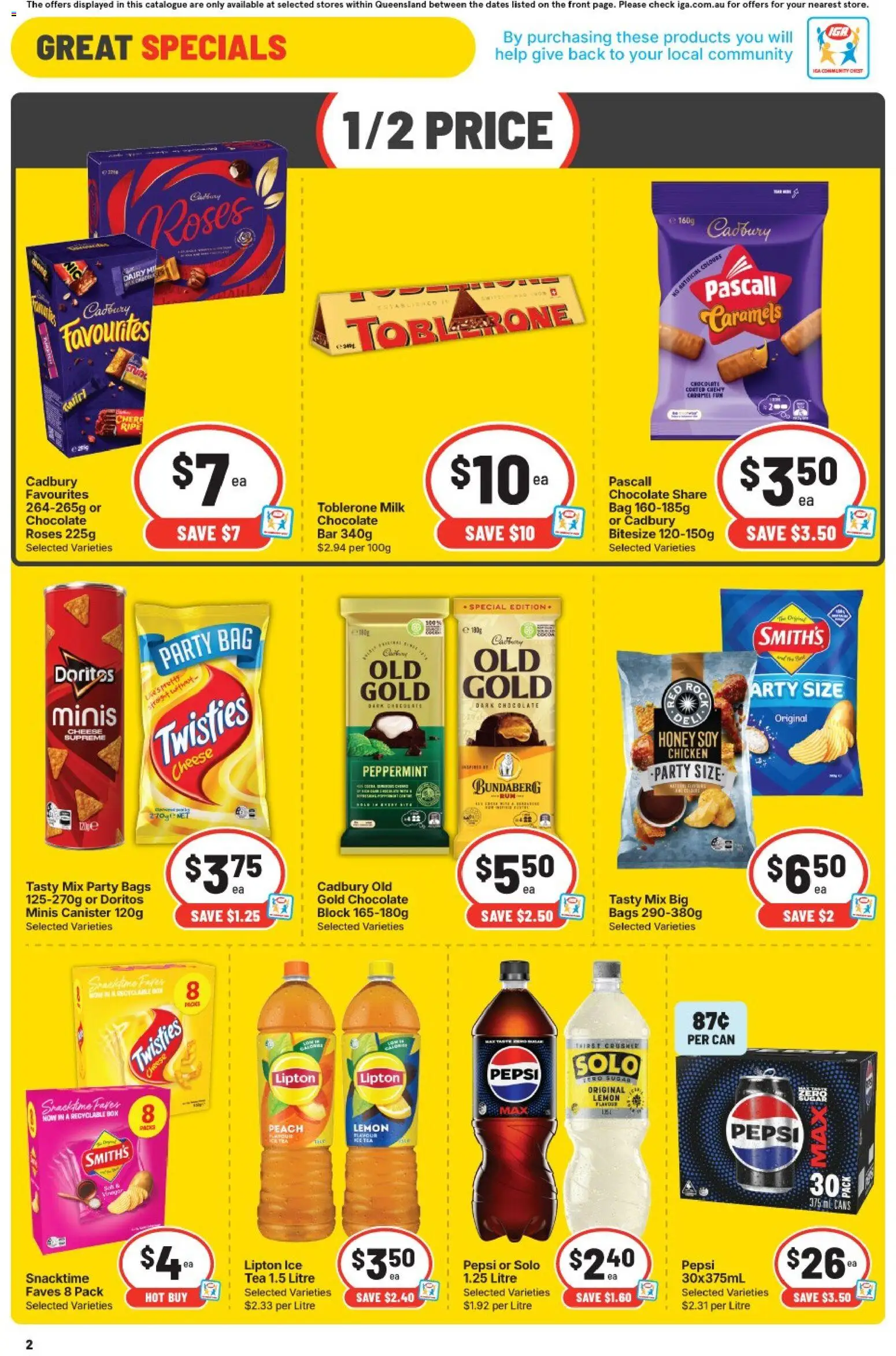 IGA catalogue - valid from 19/08/2026 | Page: 2 | Products: Chicken, Tea, Lemon, Bag