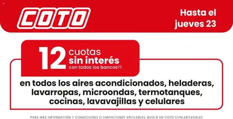 Vista previa Coto - elec válido desde el 21/07/2026