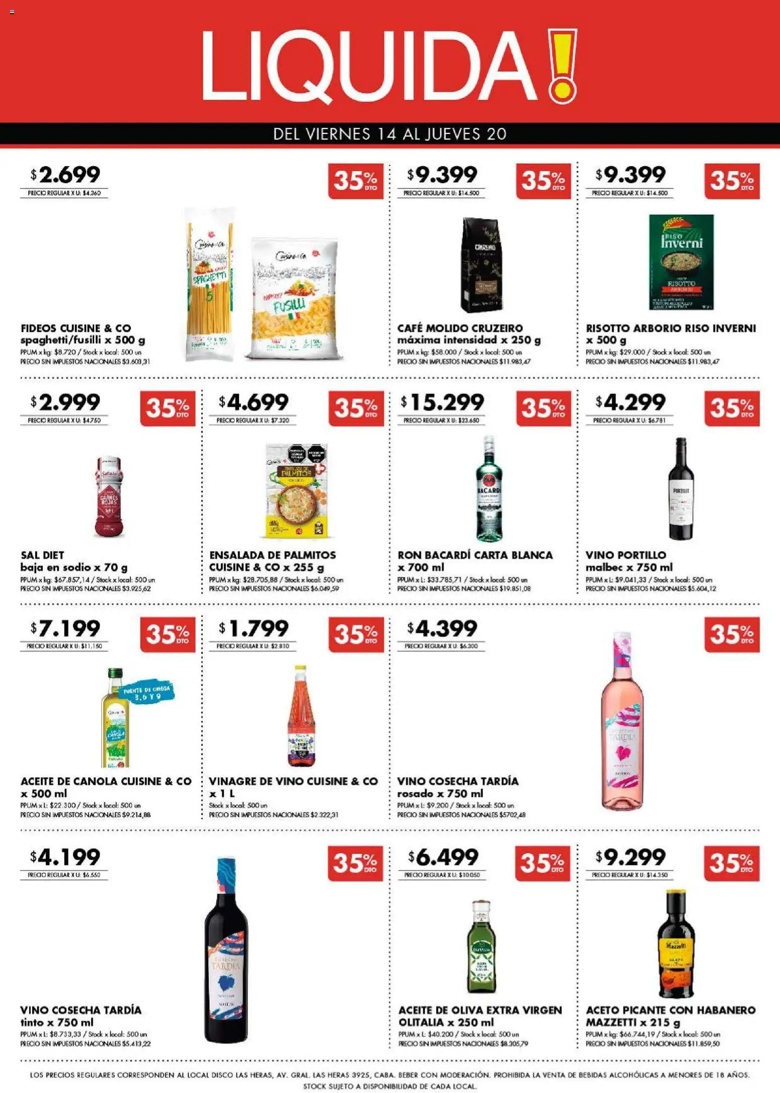 Disco - Ofertas │ válido desde el 13/08/2026 | Página: 10 | Productos: Aceite de canola, Aceite de oliva extra virgen, Aceite de oliva, Fideos
