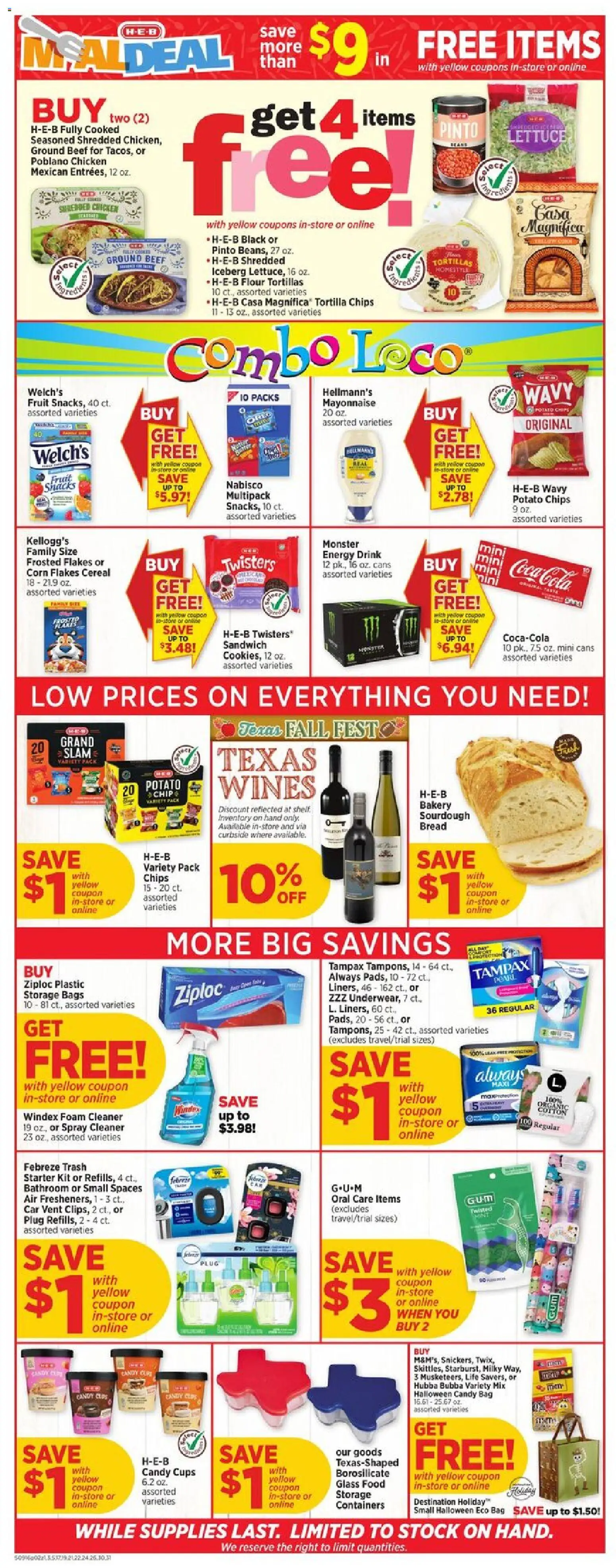 H-E-B Weekly Ad - valid from 09/16/2026 | Page: 2 | Products: Chicken, Beef, Flakes, Starter
