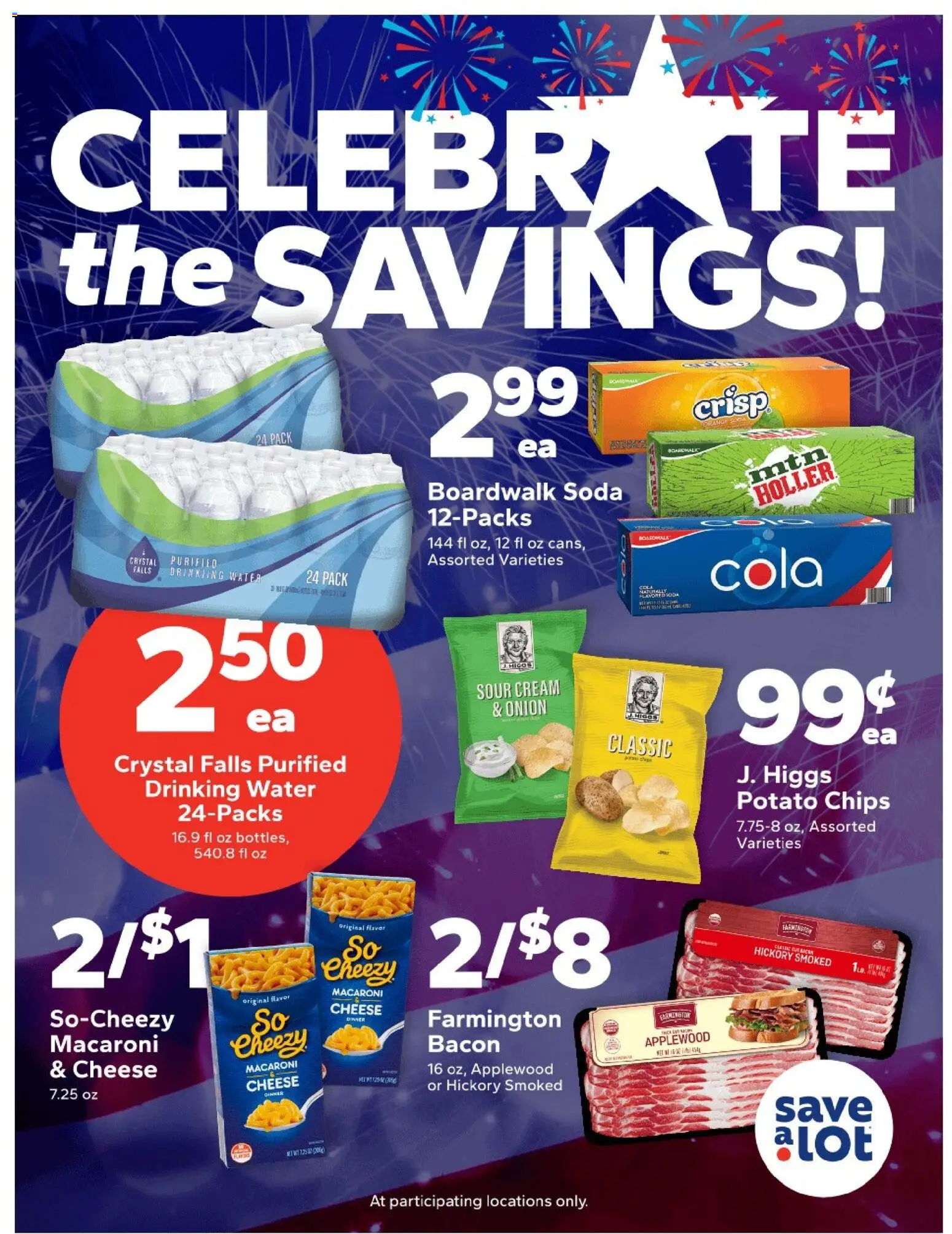 Save a Lot Ad - valid from 06/24/2026 | Page: 1 | Products: Cheese, Chips, Cream, Water