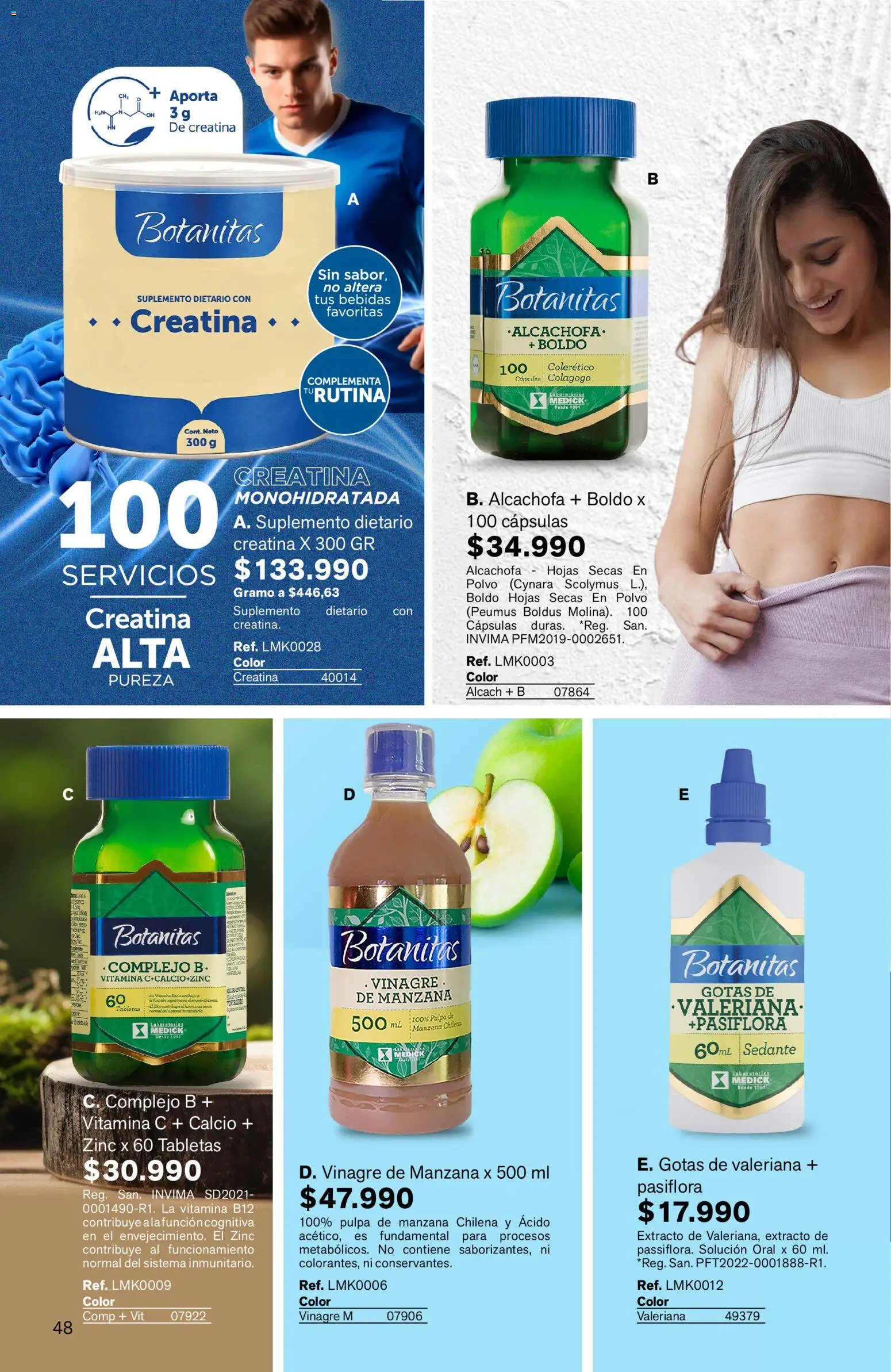 Leonisa revista - valida desde el 15.05.2026 | Página: 48 | Productos: Suplemento dietario, Manzana, Polvo, Vinagre