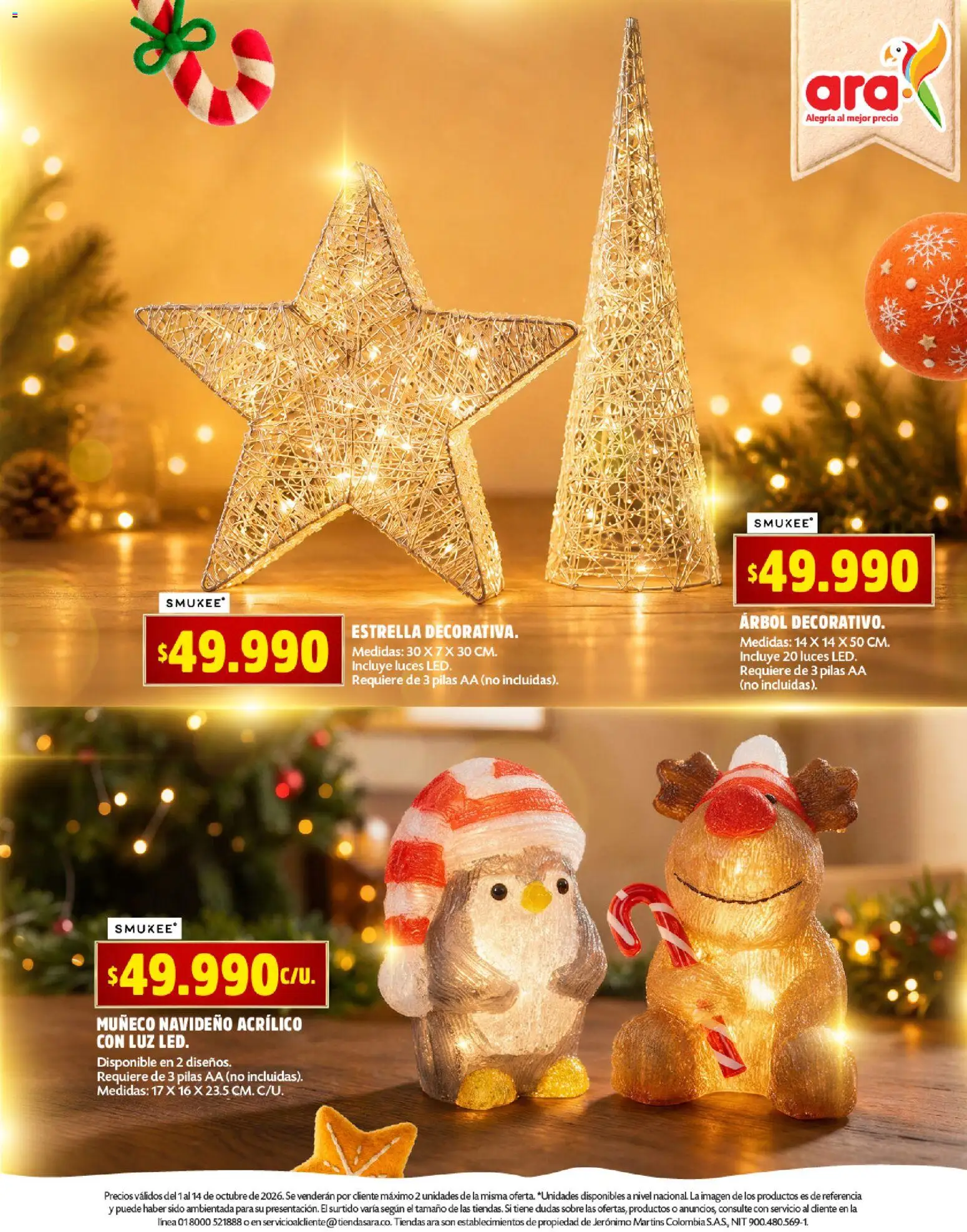 Ara revista - valida desde el 01/10/2026 | Página: 5 | Productos: Pilas, Luz LED, Sobre, Pilas AA