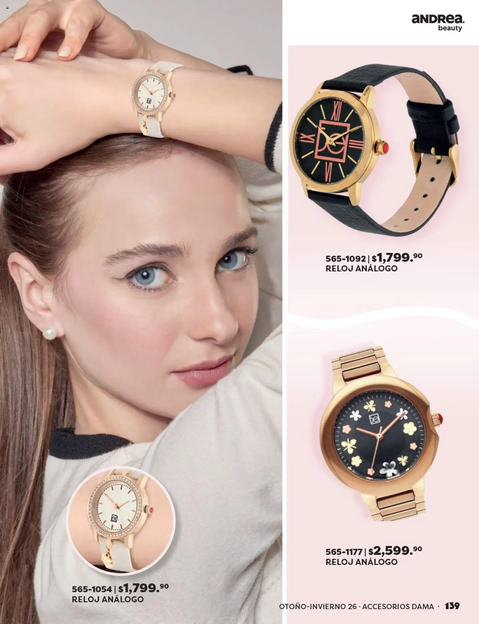 Nuevas ofertas de Andrea válidas en toda la República Mexicana desde el 23/08/2026. ¡Encuentra las mejores ofertas en Andrea catálogo Beauty! | Página: 139 | Productos: Reloj
