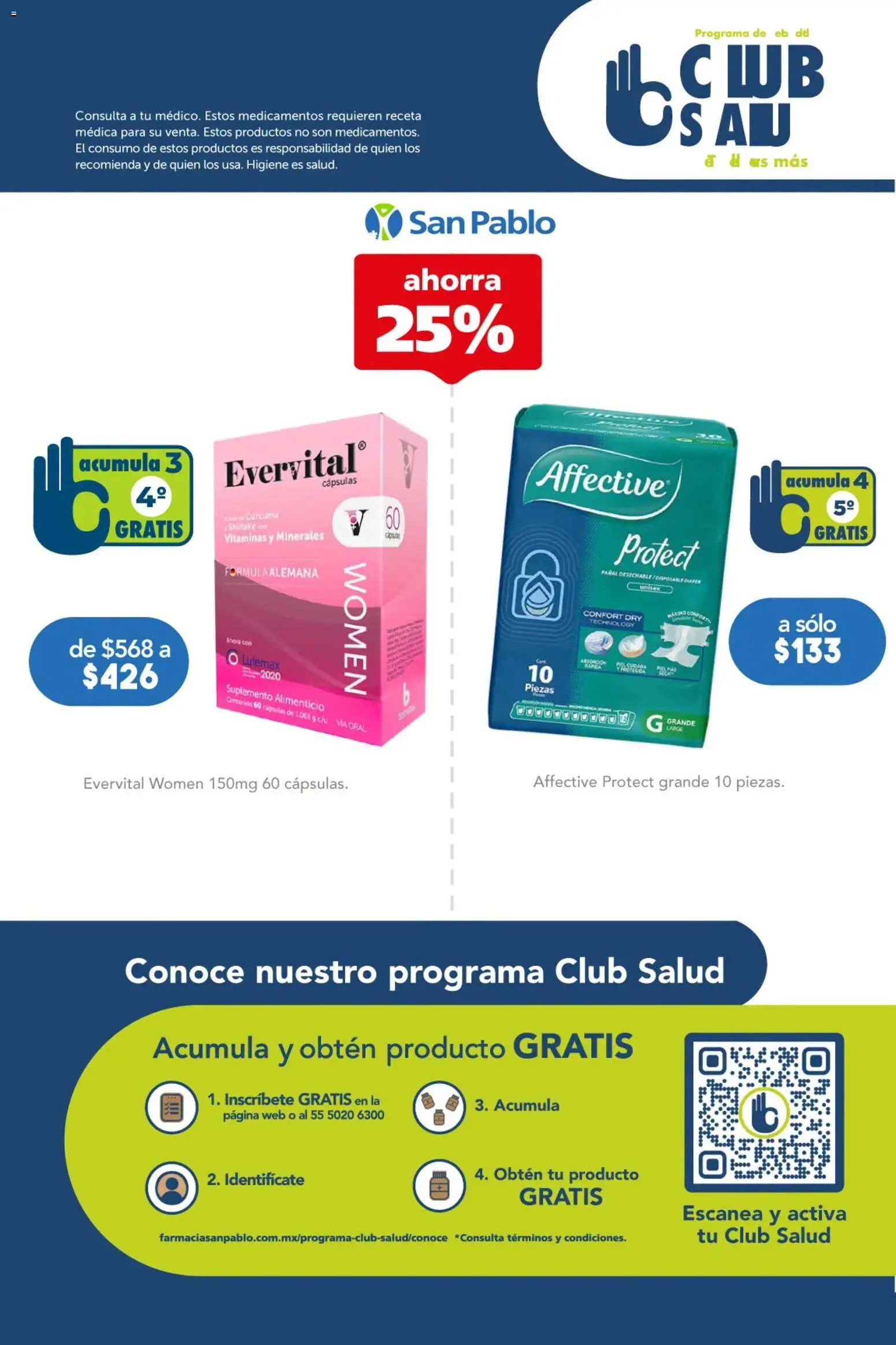 Nuevas ofertas de Farmacia San Pablo válidas en toda la República Mexicana desde el 11/10/2026. ¡Encuentra las mejores ofertas en Farmacia San Pablo catálogo! | Página: 15