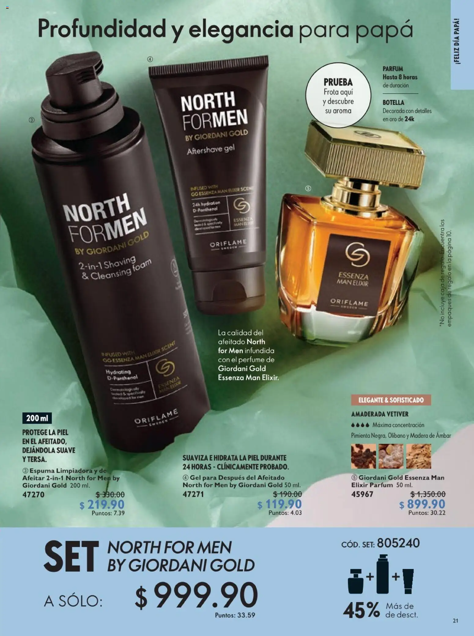 Nuevas ofertas de Oriflame válidas en toda la República Mexicana desde el 30.05.2026. ¡Encuentra las mejores ofertas en Oriflame campaña 8 2026! | Página: 21 | Productos: Papa, Espuma, Botella, Caja