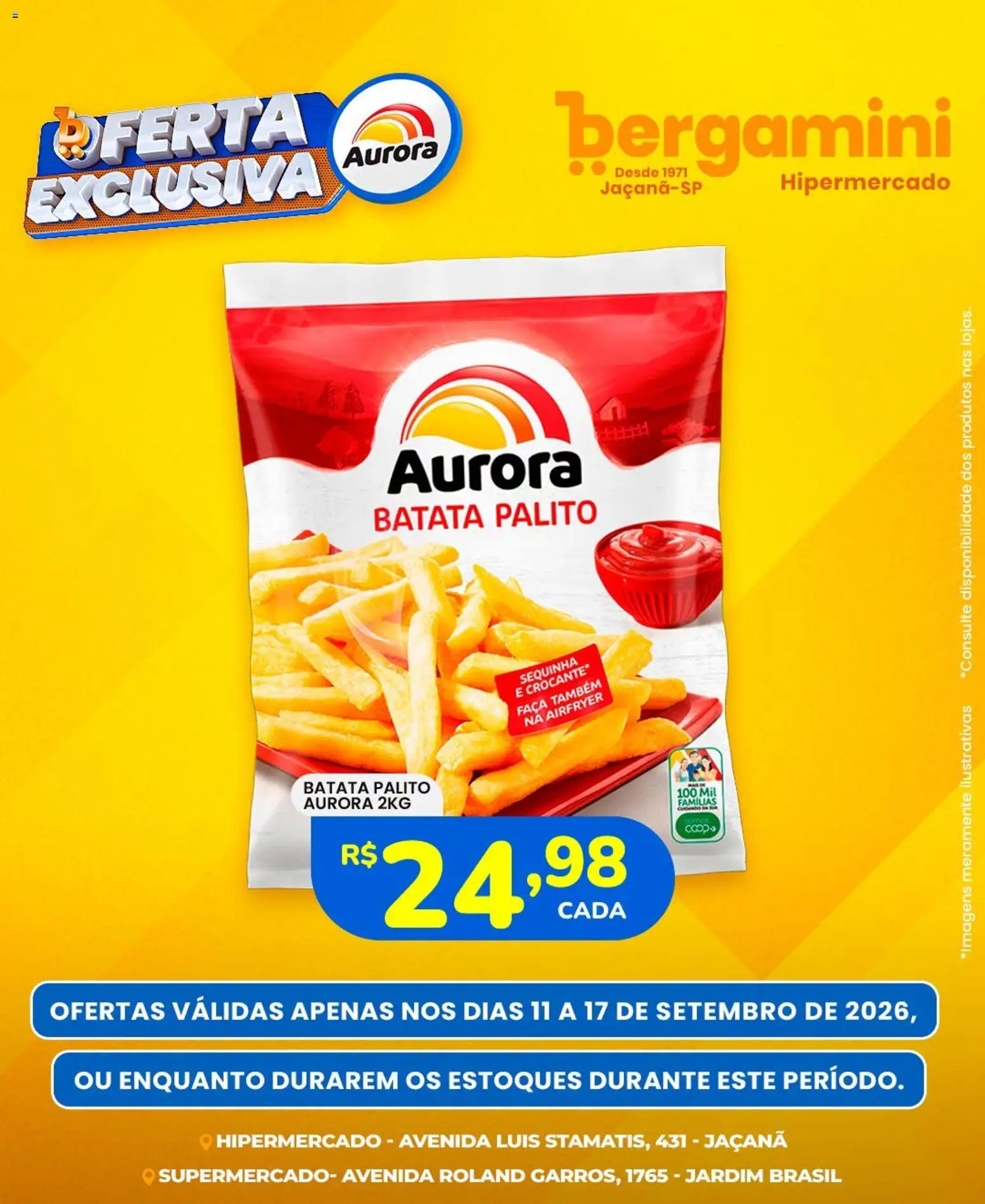 Supermercado Bergamini Folheto - válido de 11/09/2026 | Página: 5 | Produtos: Faca, Batata