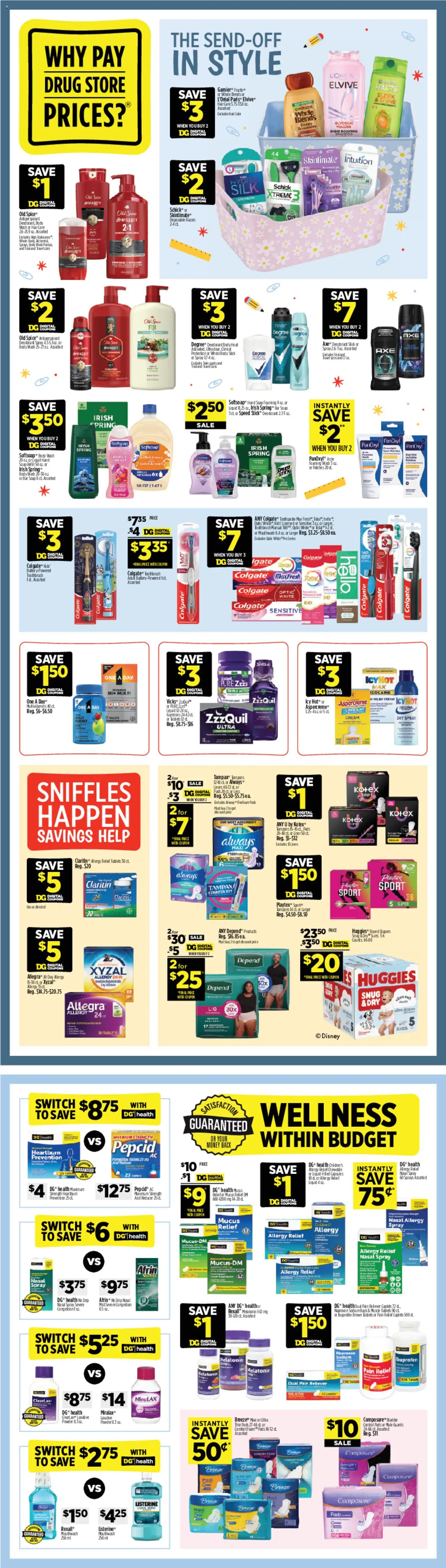Dollar General Weekly Ad - TX - valid from 08/09/2026 | Page: 11 | Products: Diapers, Hair color, Mouthwash, Tablet