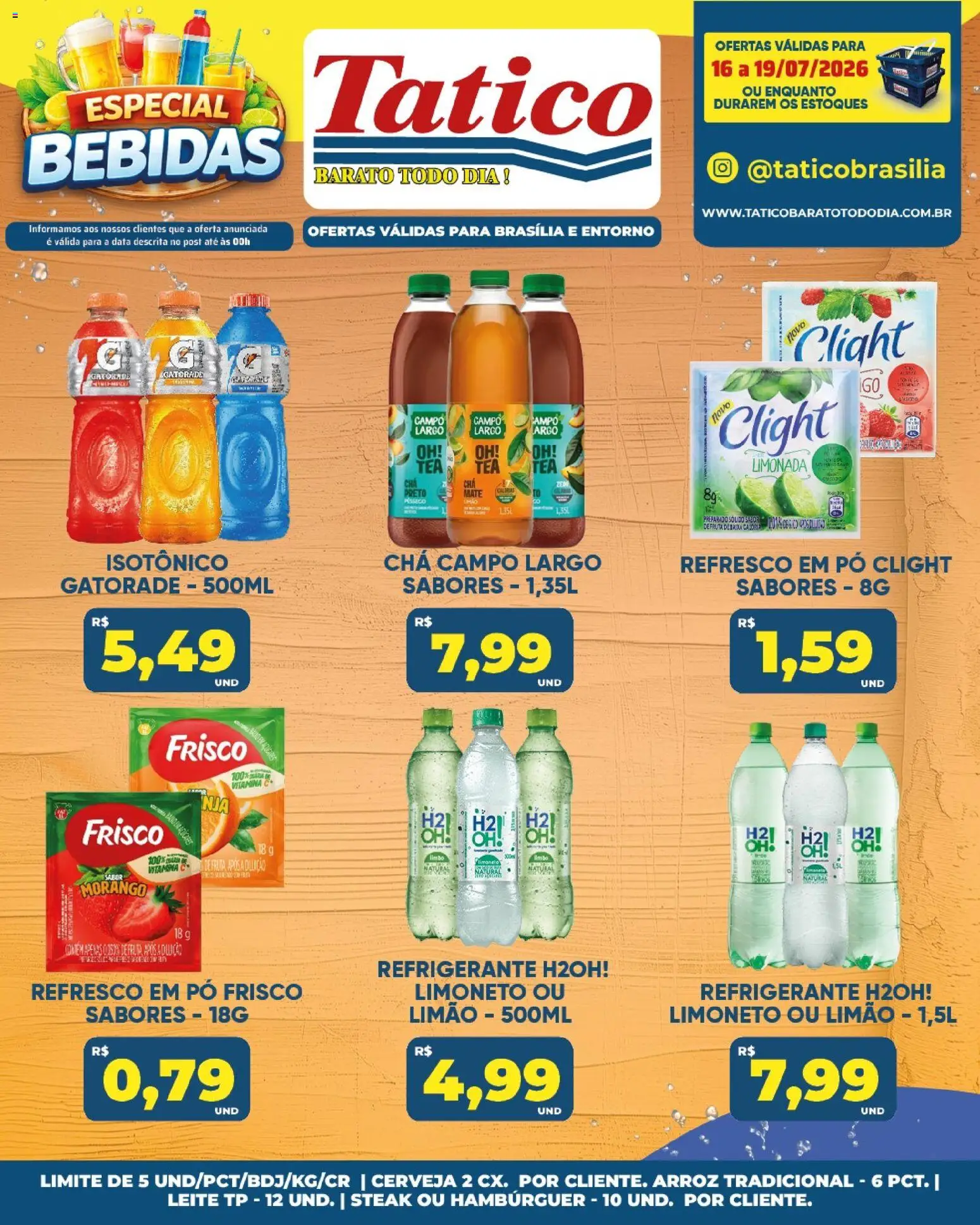 Tatico Folheto - válido de 20/07/2026 | Página: 52 | Produtos: Frisco, Refresco, Refrigerante, Isotônico