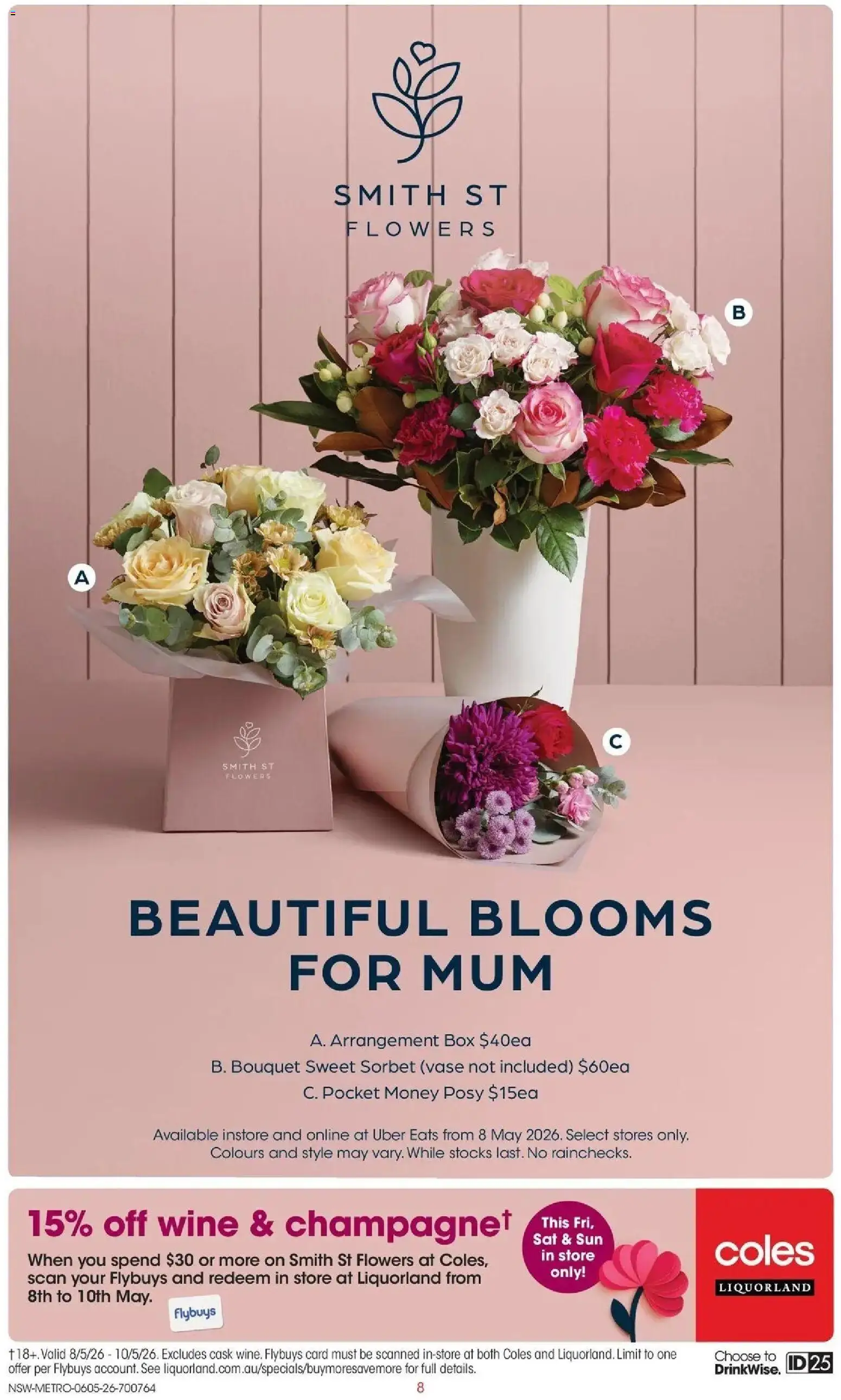 Coles catalogue - valid from 05.05.2026 | Page: 8 | Products: Box, Vase, Wine