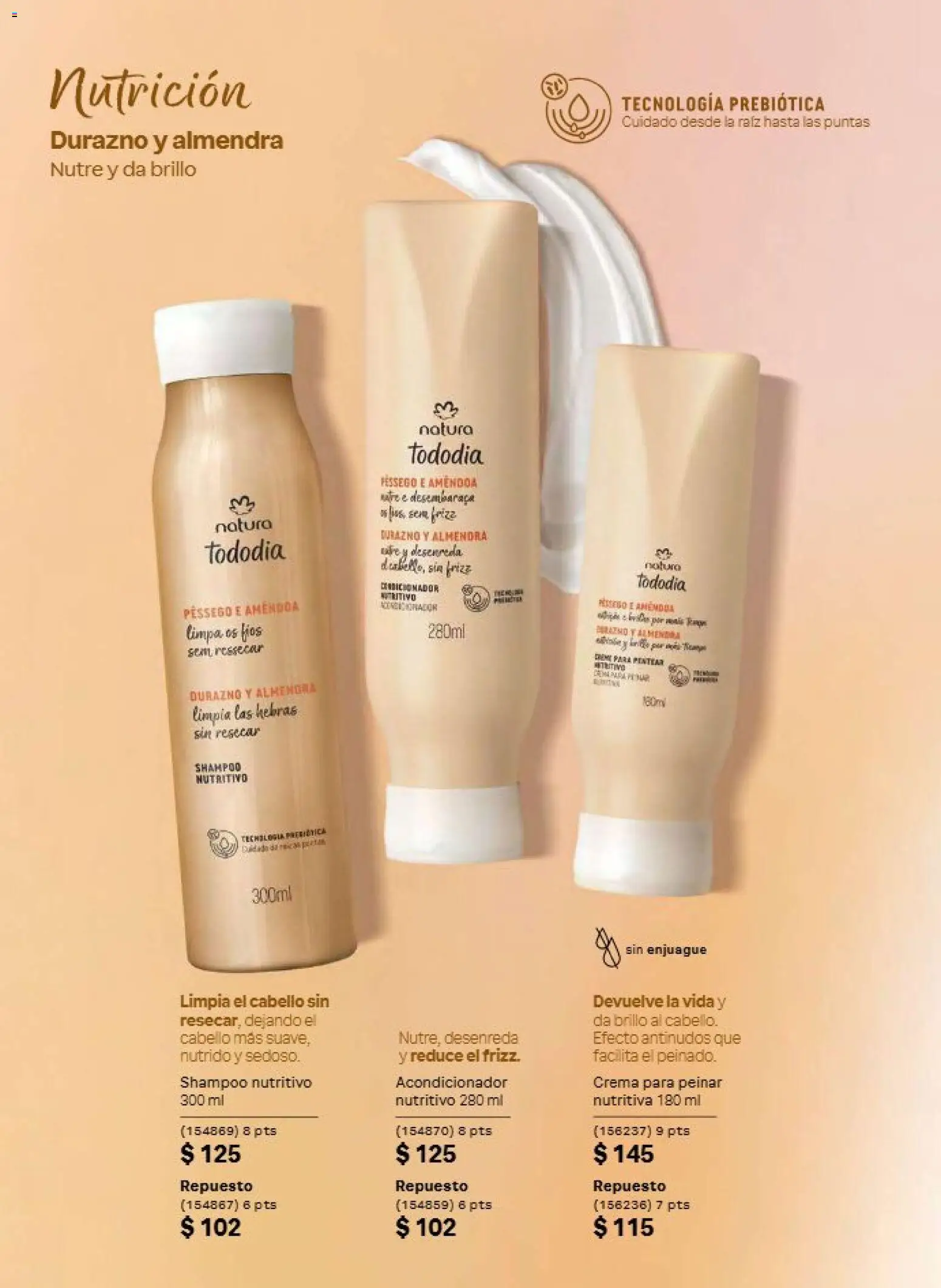 Nuevas ofertas de Natura válidas en toda la República Mexicana desde el 21/08/2026. ¡Encuentra las mejores ofertas en Natura campaña 13 2026! | Página: 137 | Productos: Durazno, Crema, Brillo, Acondicionador